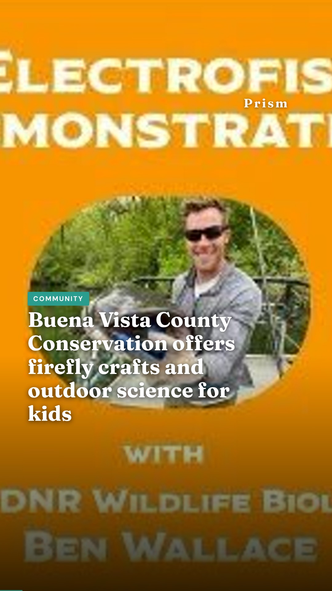 Buena Vista County Conservation offers firefly crafts and outdoor science for kids