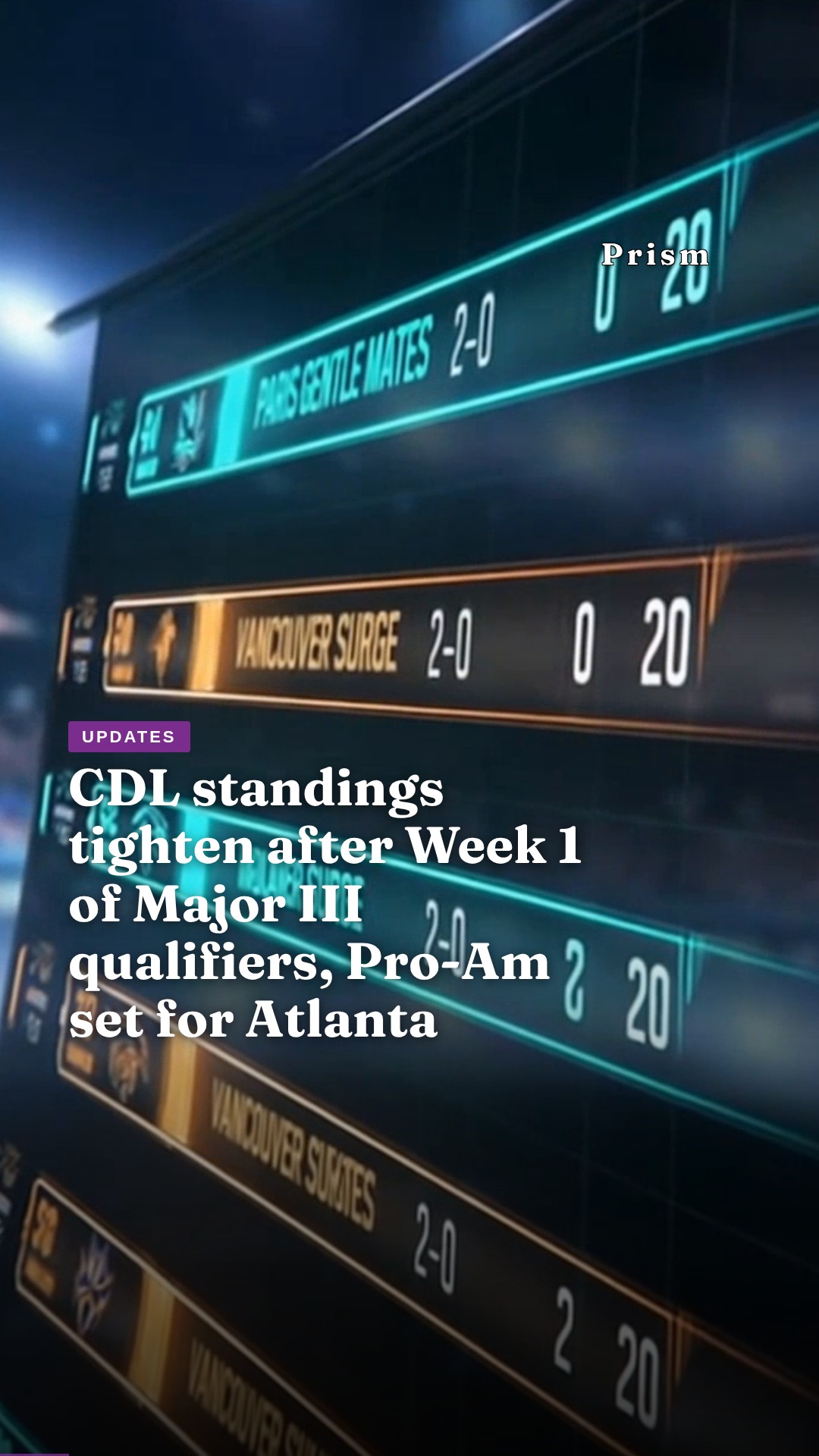 CDL standings tighten after Week 1 of Major III qualifiers, Pro-Am set for Atlanta