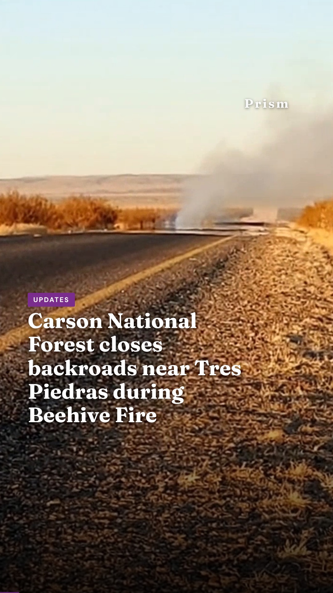 Carson National Forest closes backroads near Tres Piedras during Beehive Fire