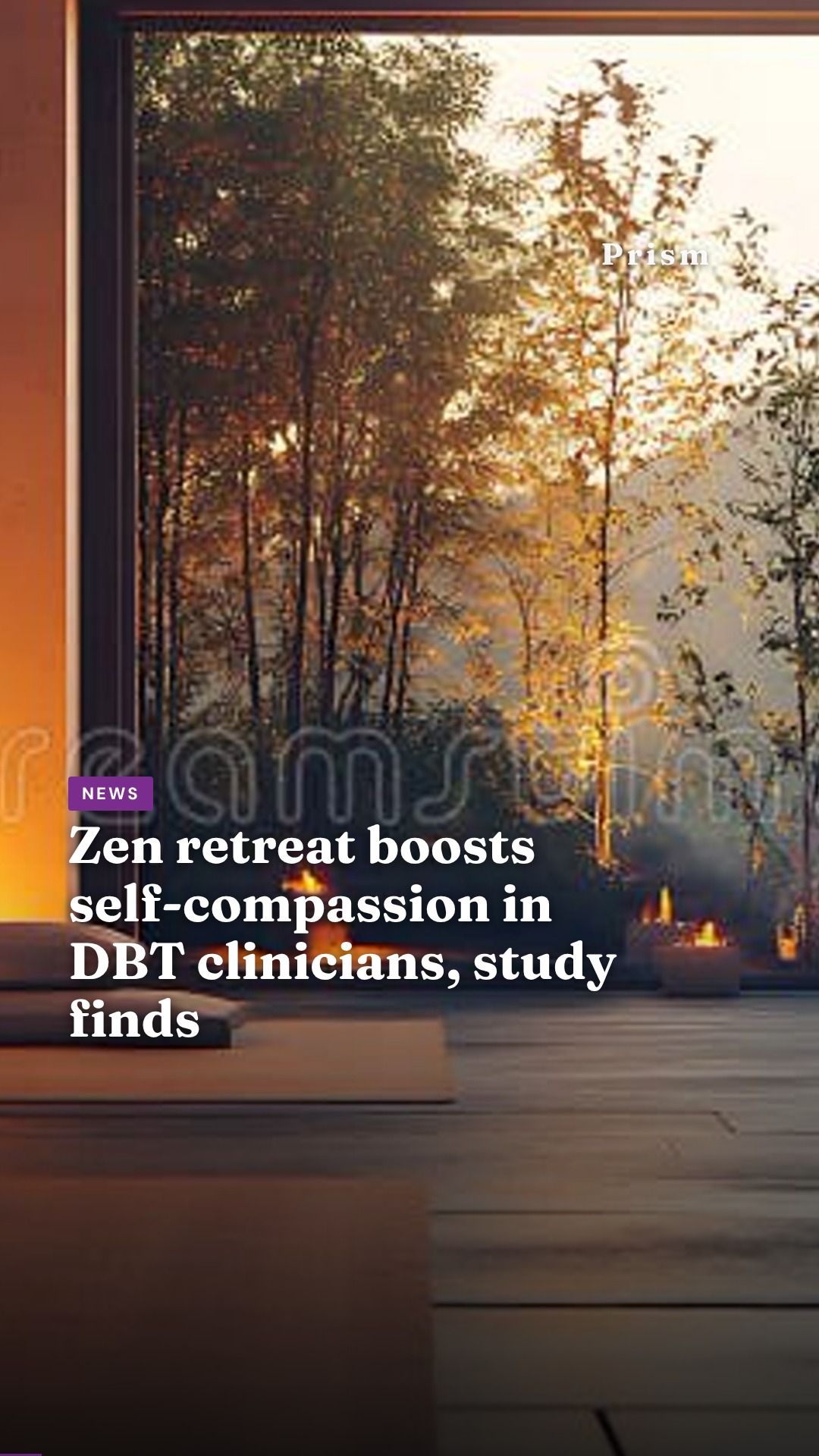 Zen retreat boosts self-compassion in DBT clinicians, study finds