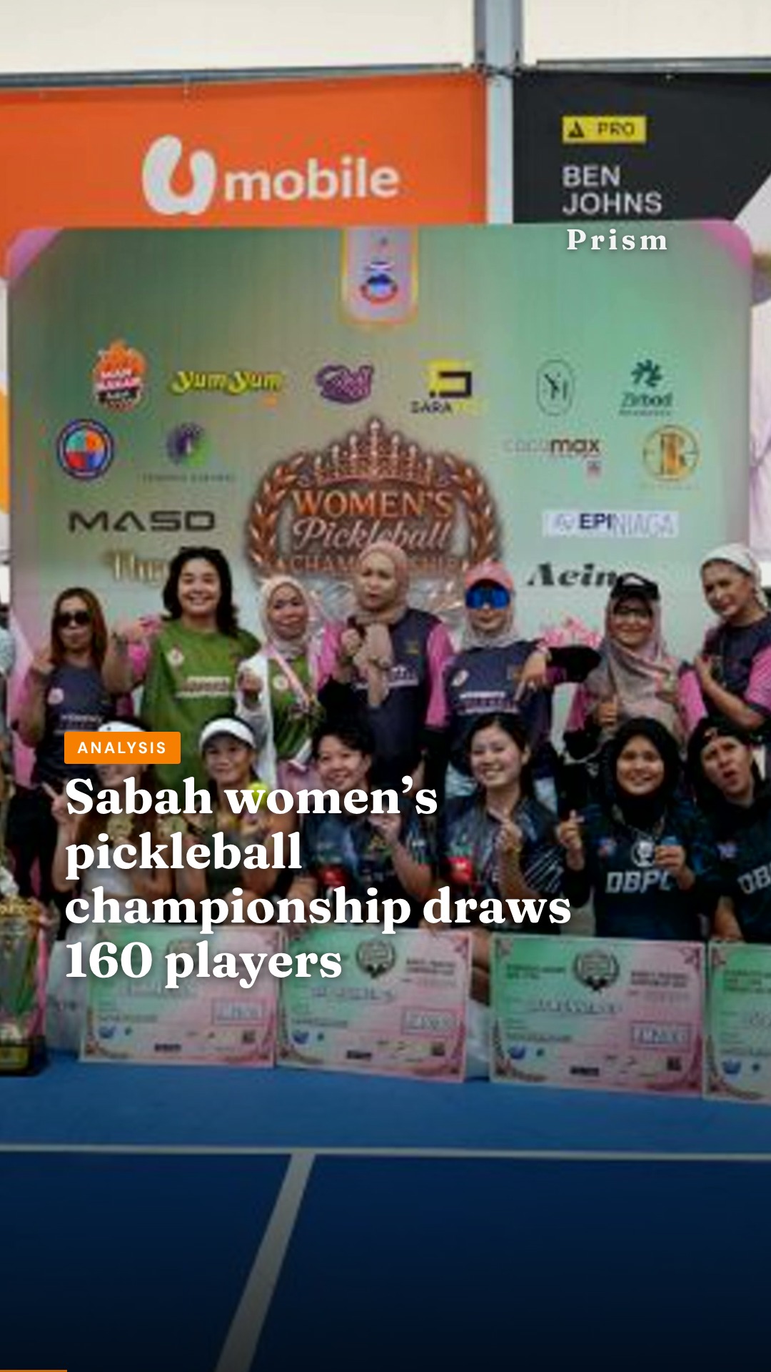 Sabah women’s pickleball championship draws 160 players