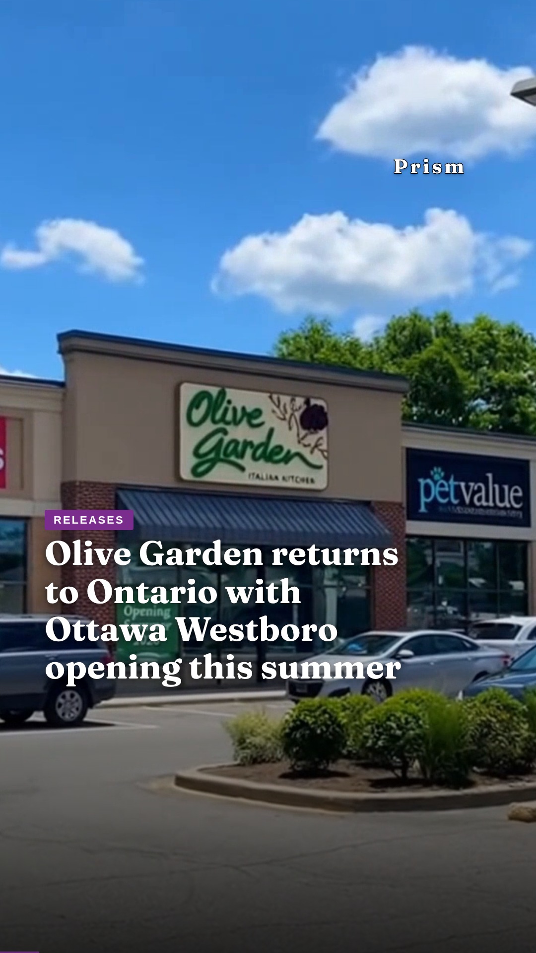Olive Garden returns to Ontario with Ottawa Westboro opening this summer
