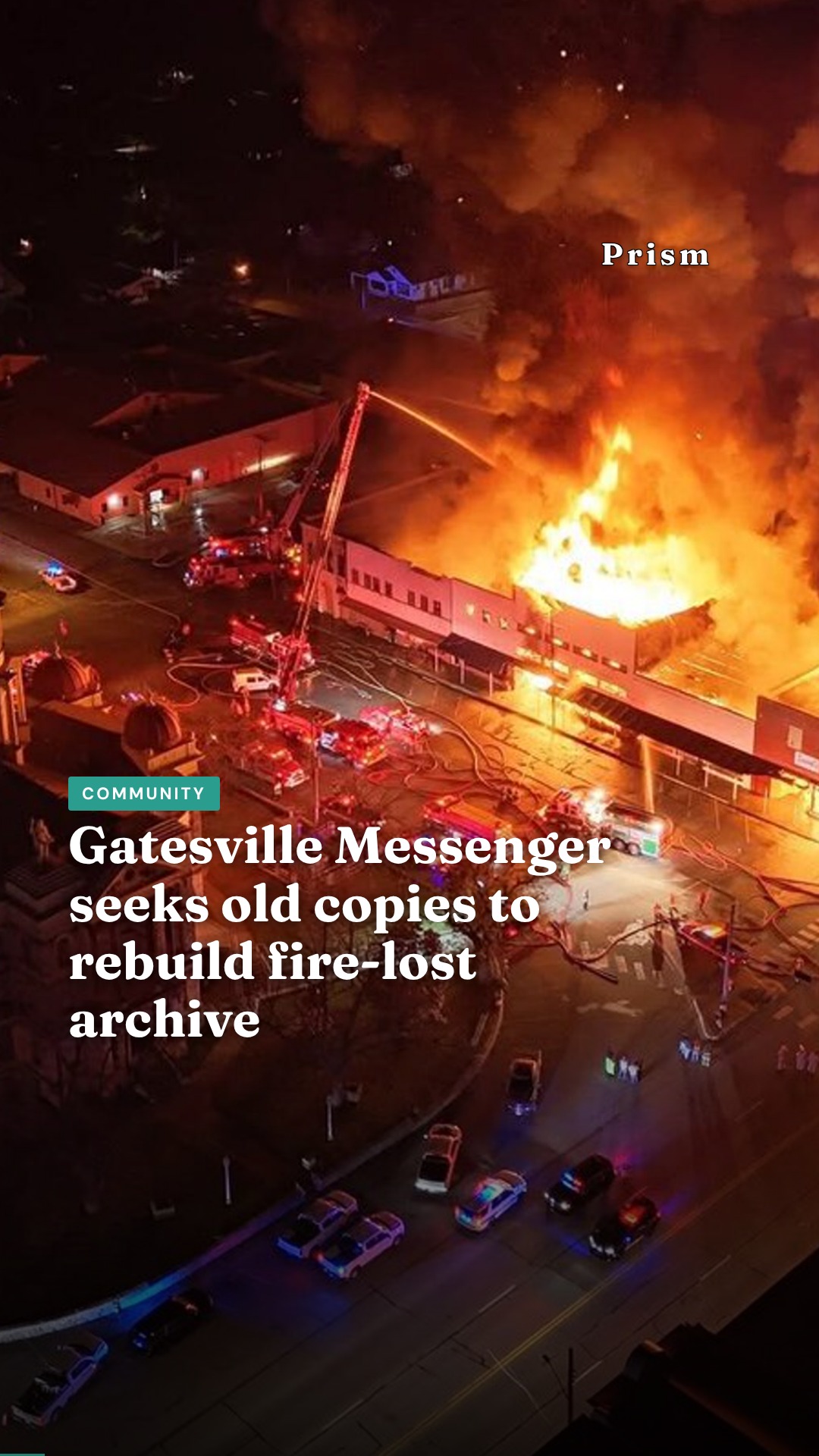 Gatesville Messenger seeks old copies to rebuild fire-lost archive