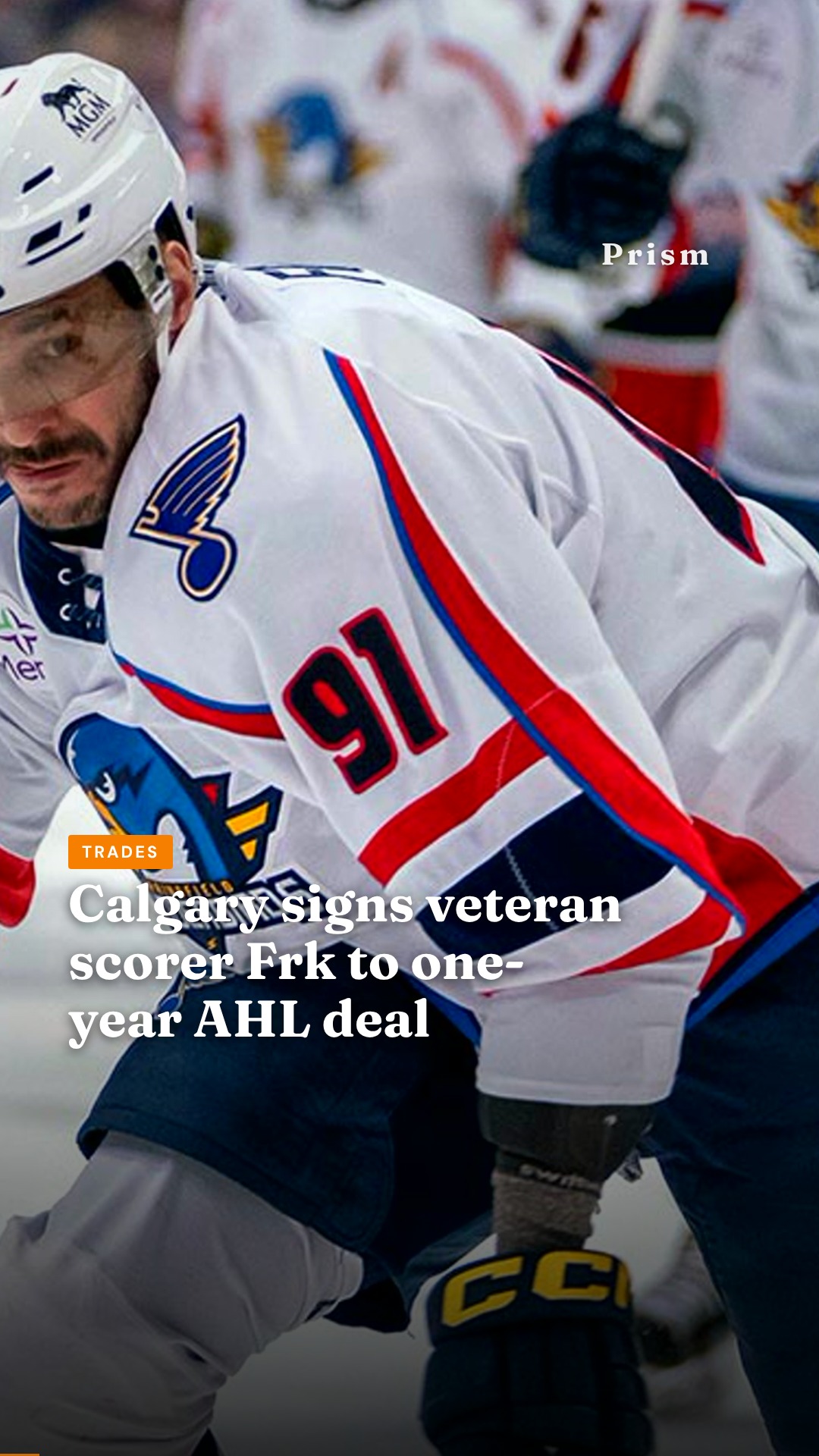 Calgary signs veteran scorer Frk to one-year AHL deal