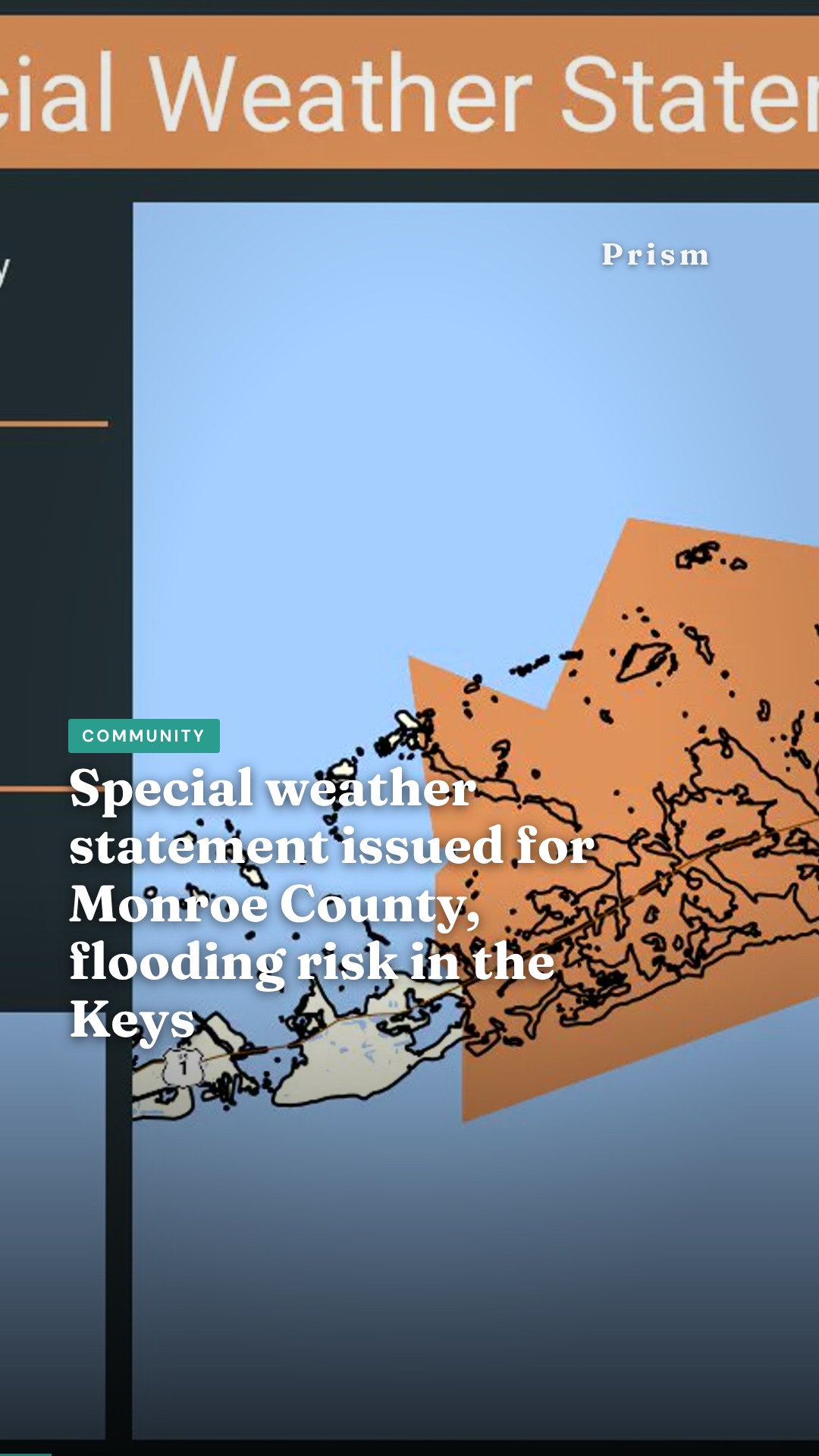 Special weather statement issued for Monroe County, flooding risk in the Keys