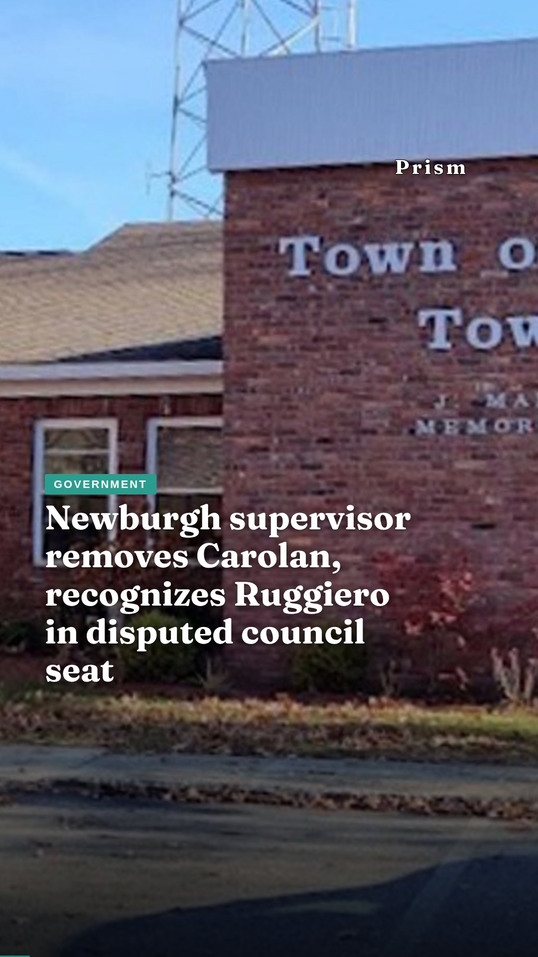 Newburgh supervisor removes Carolan, recognizes Ruggiero in disputed council seat