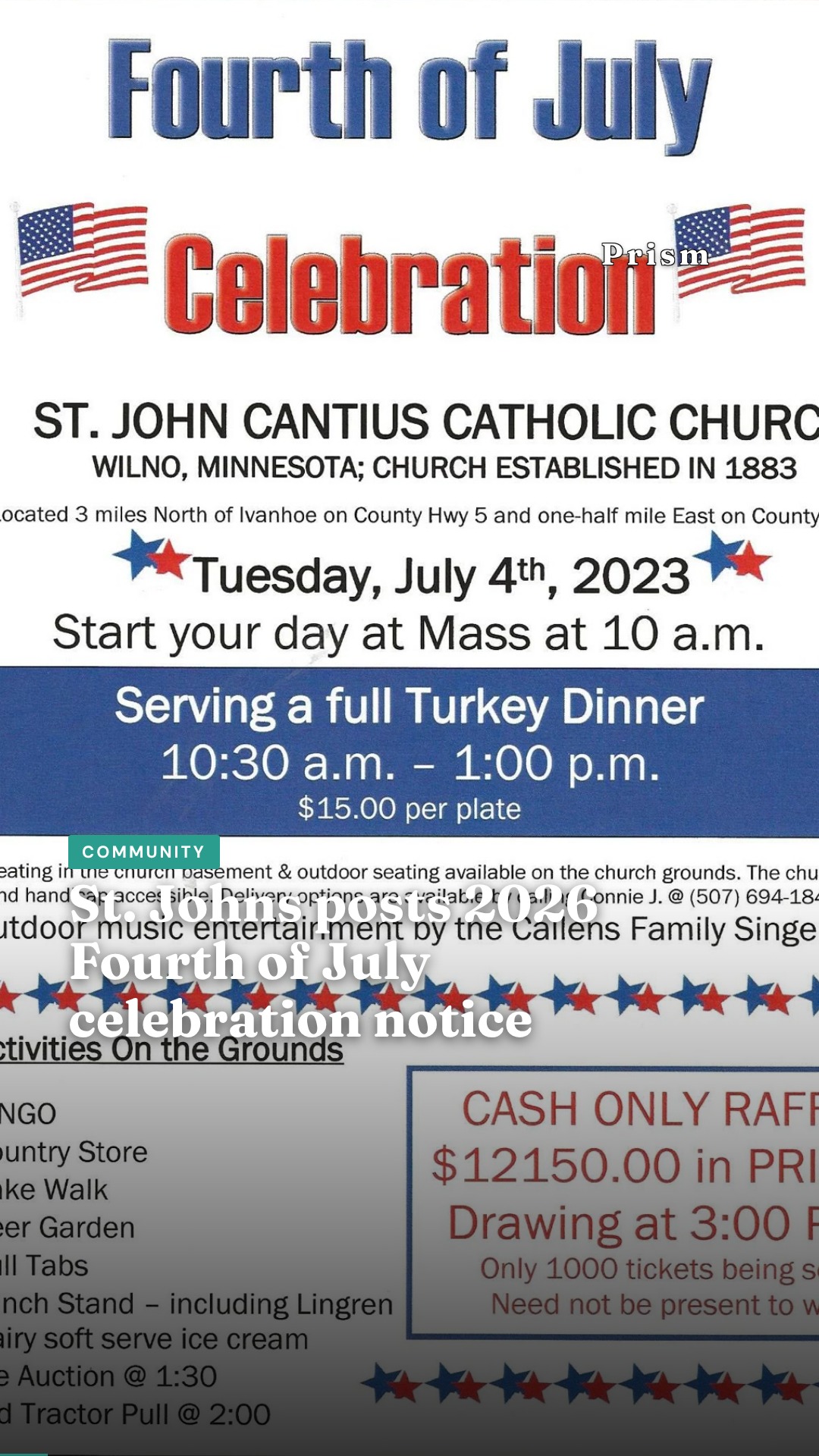 St. Johns posts 2026 Fourth of July celebration notice