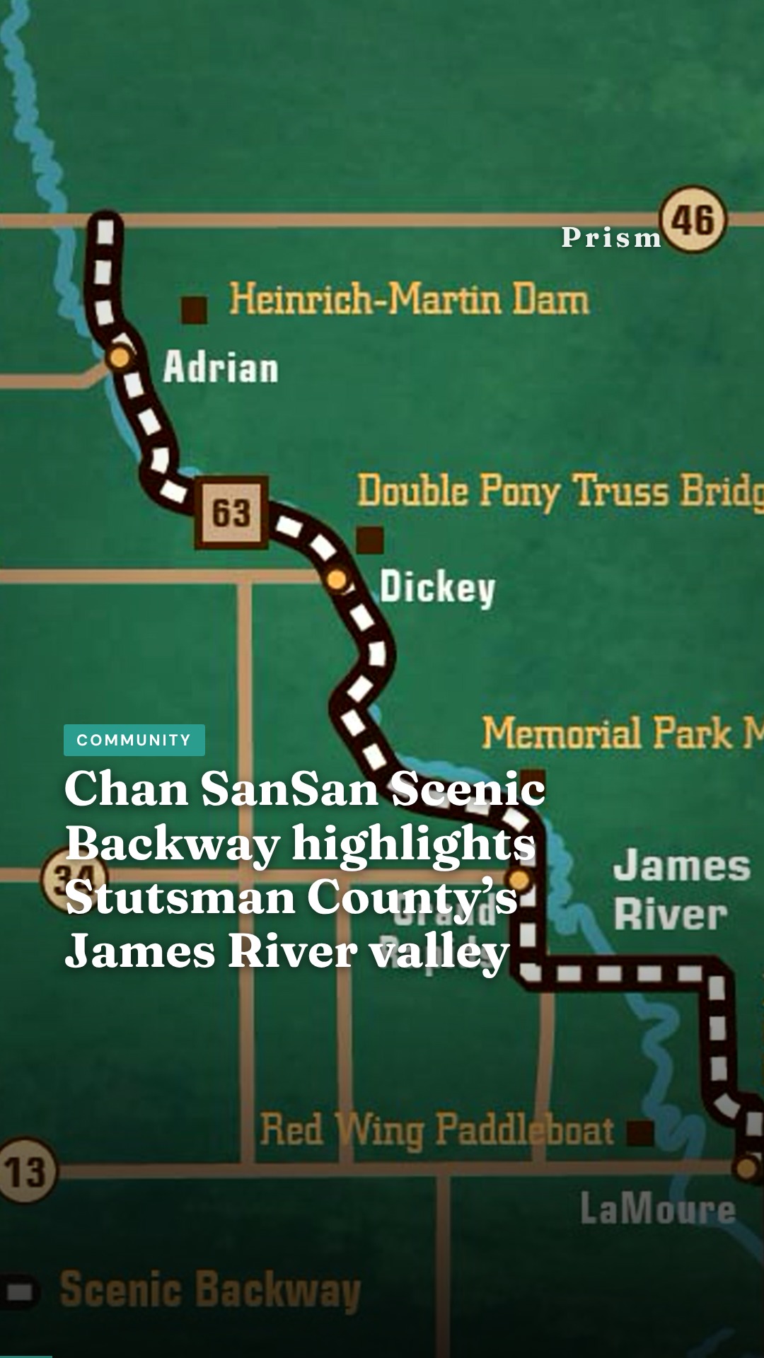 Chan SanSan Scenic Backway highlights Stutsman County’s James River valley