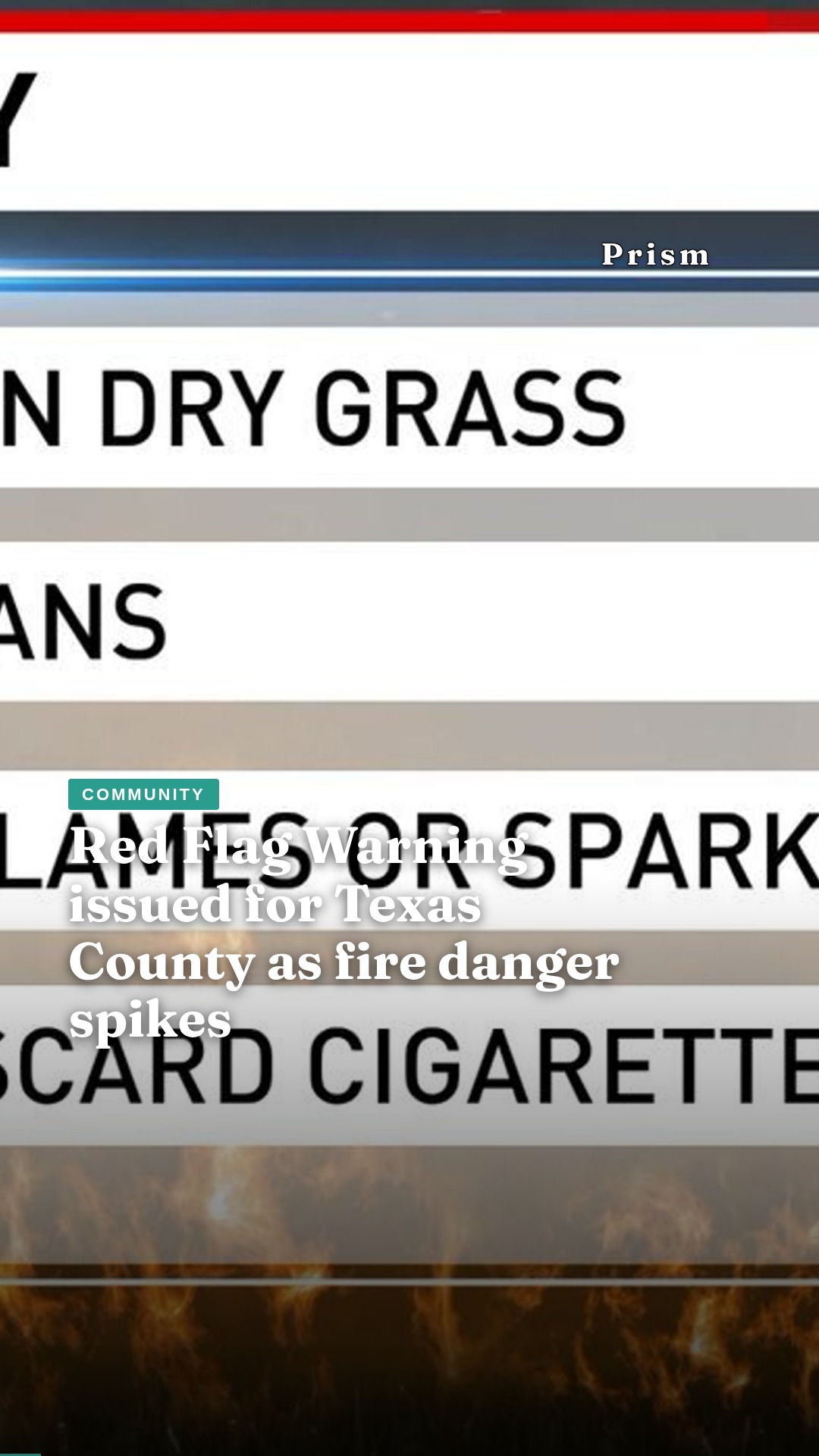 Red Flag Warning issued for Texas County as fire danger spikes