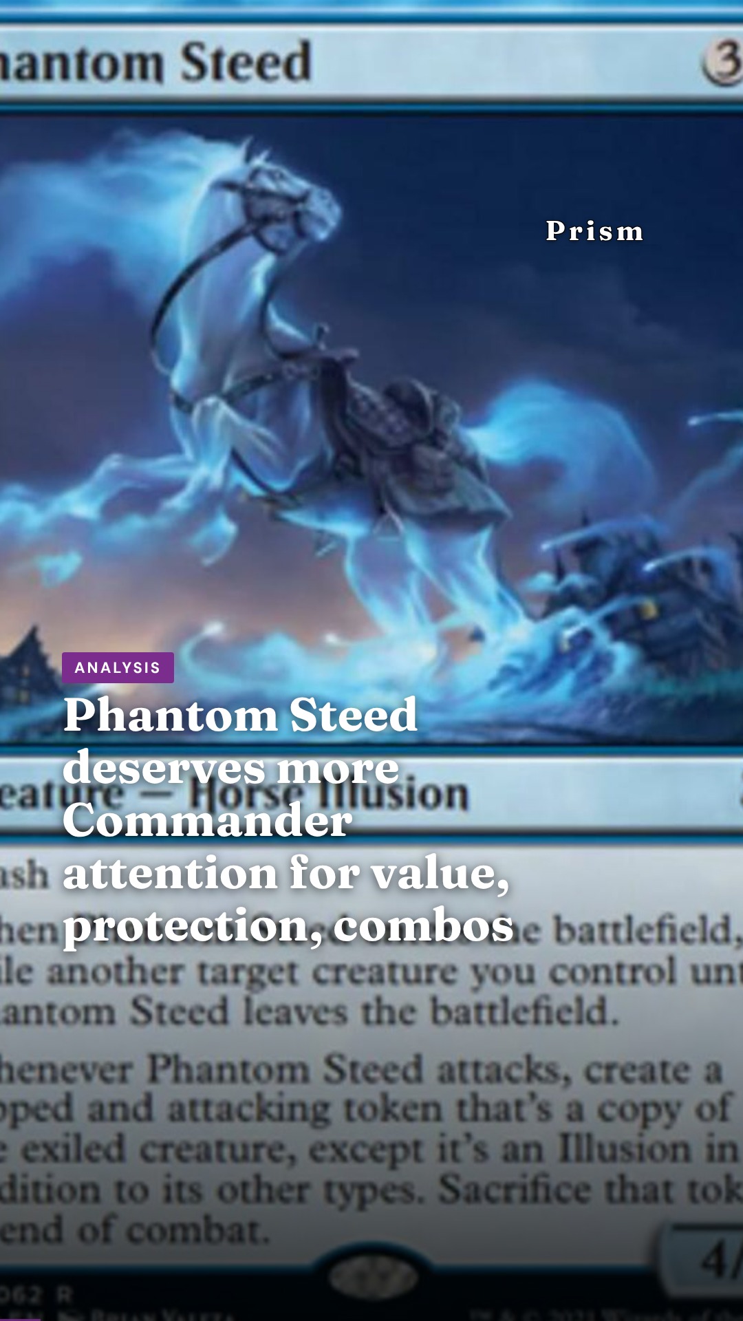 Phantom Steed deserves more Commander attention for value, protection, combos