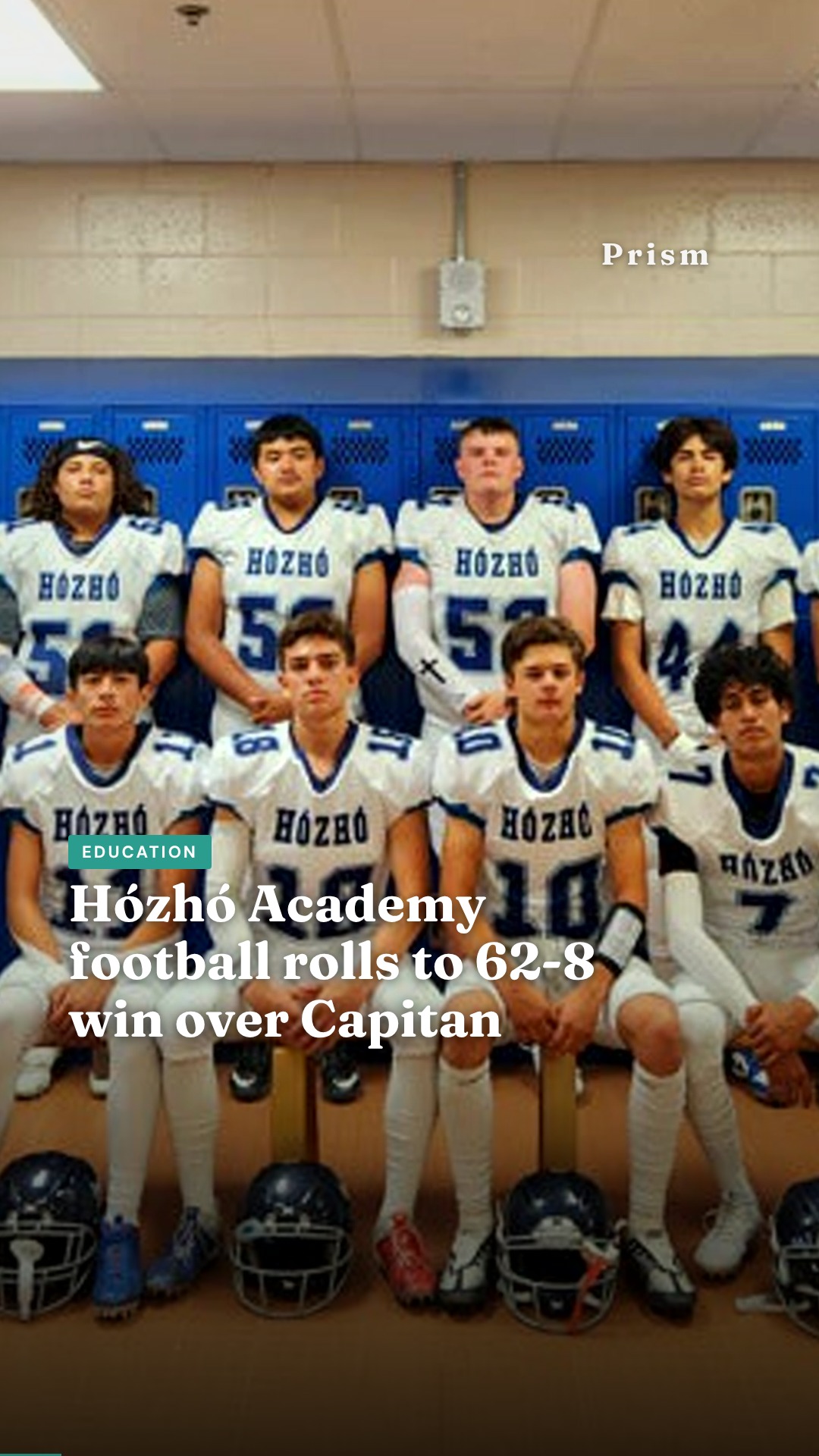Hózhó Academy football rolls to 62-8 win over Capitan