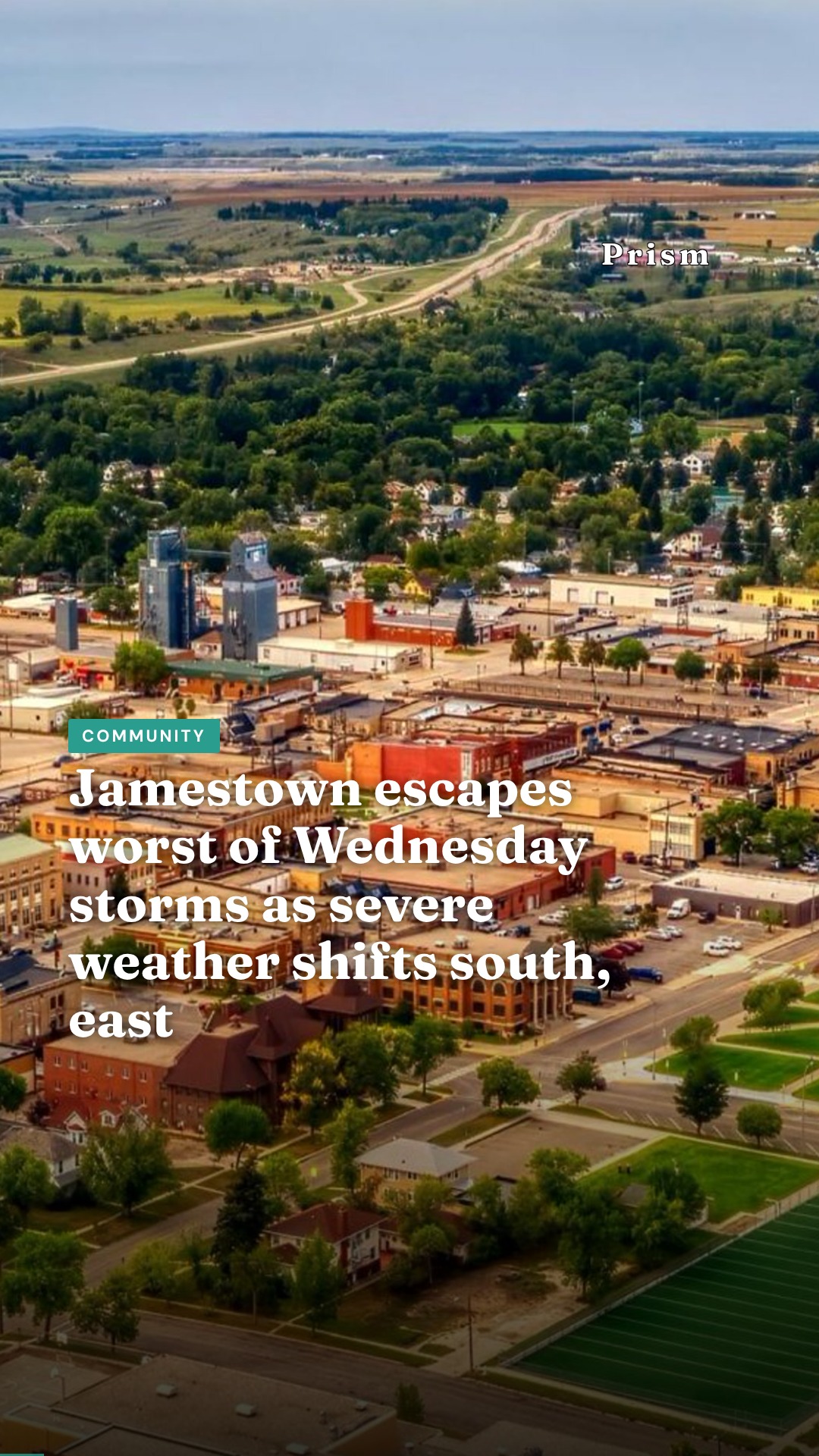 Jamestown escapes worst of Wednesday storms as severe weather shifts south, east