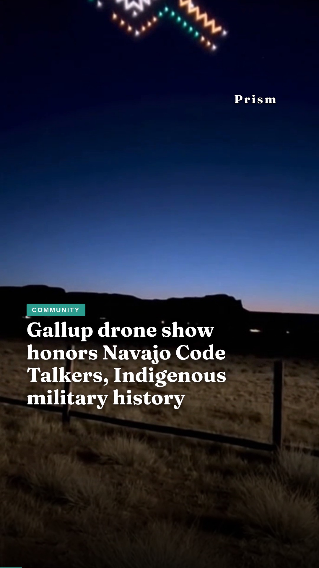 Gallup drone show honors Navajo Code Talkers, Indigenous military history