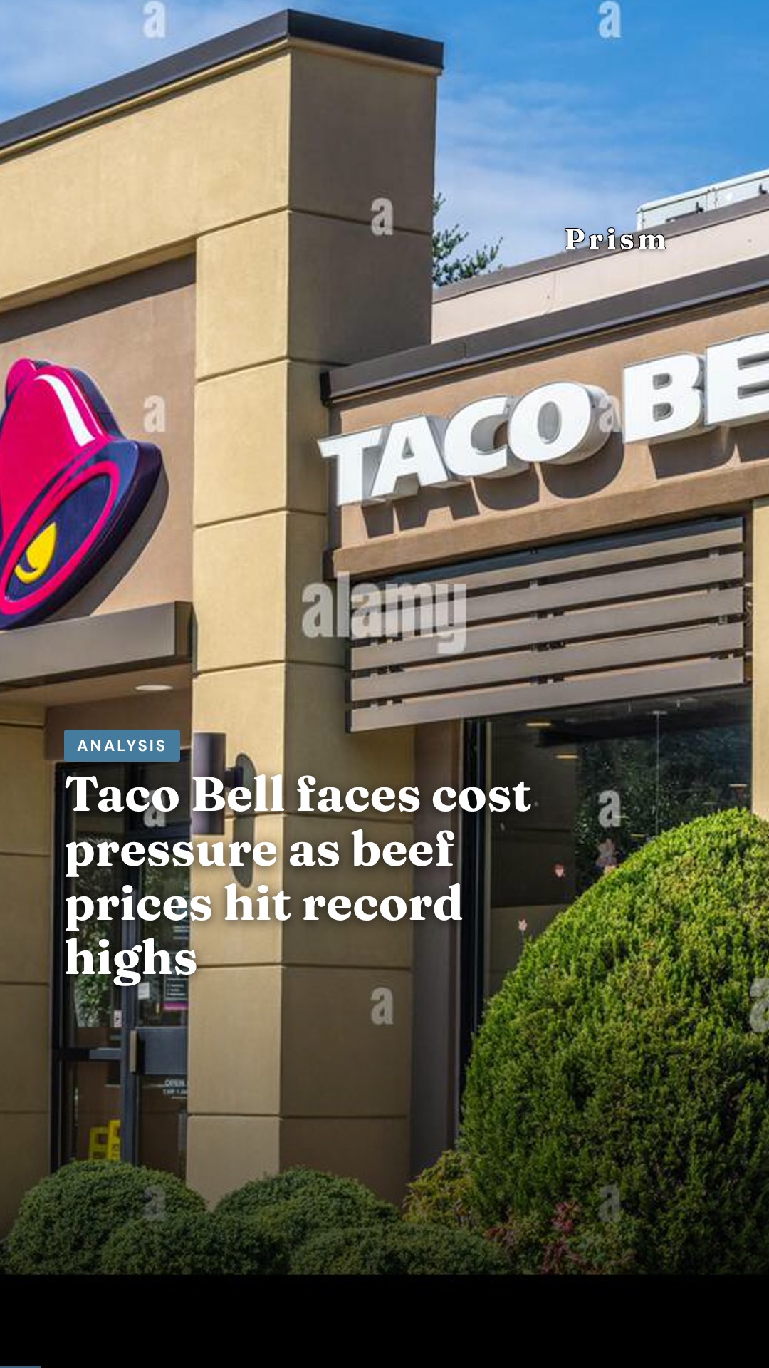 Taco Bell faces cost pressure as beef prices hit record highs