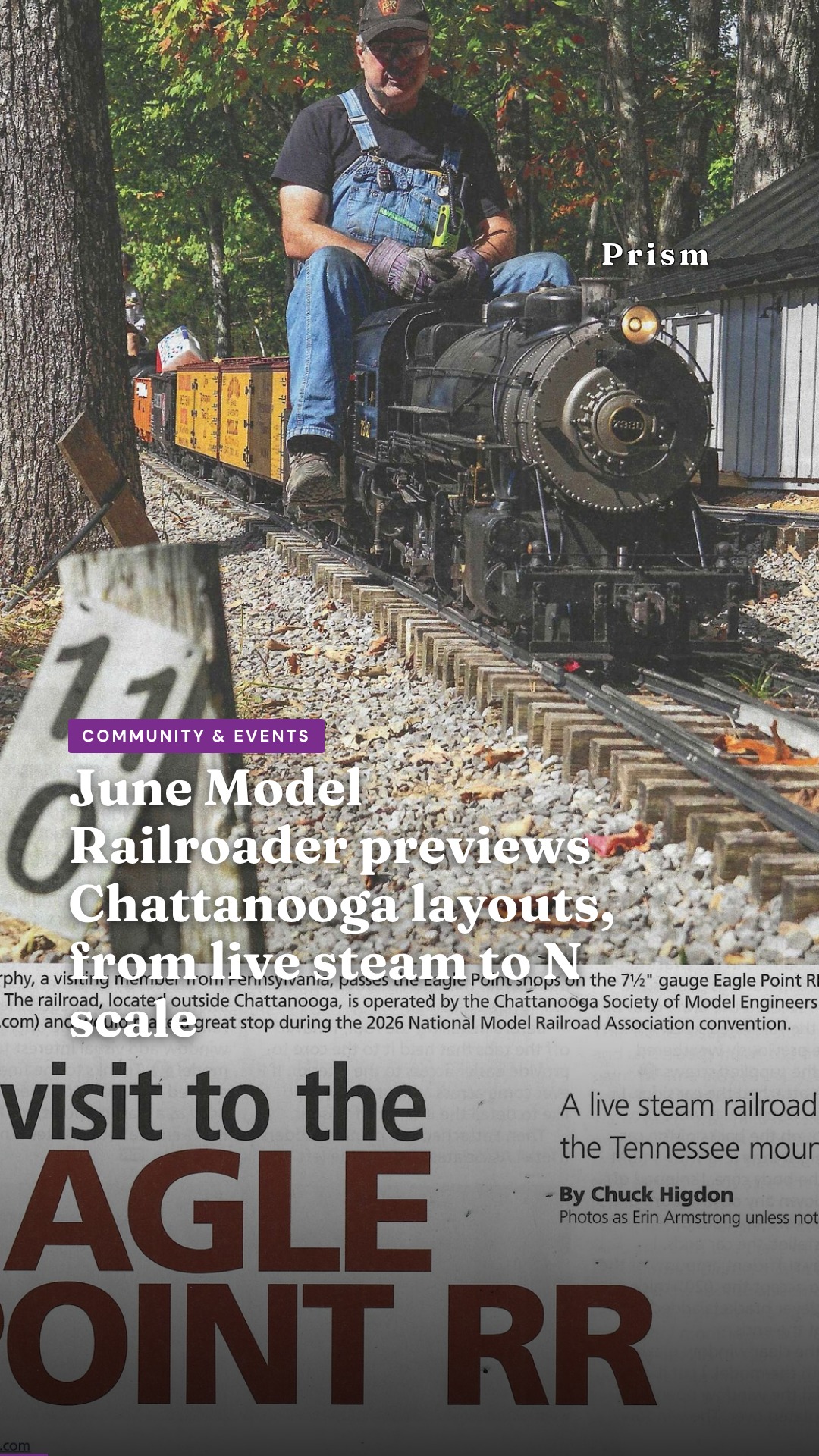June Model Railroader previews Chattanooga layouts, from live steam to N scale