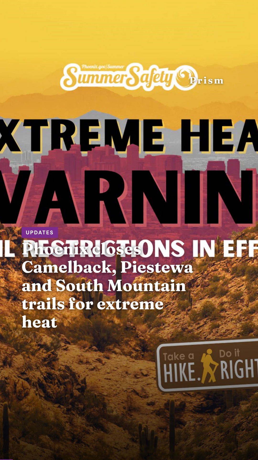 Phoenix closes Camelback, Piestewa and South Mountain trails for extreme heat