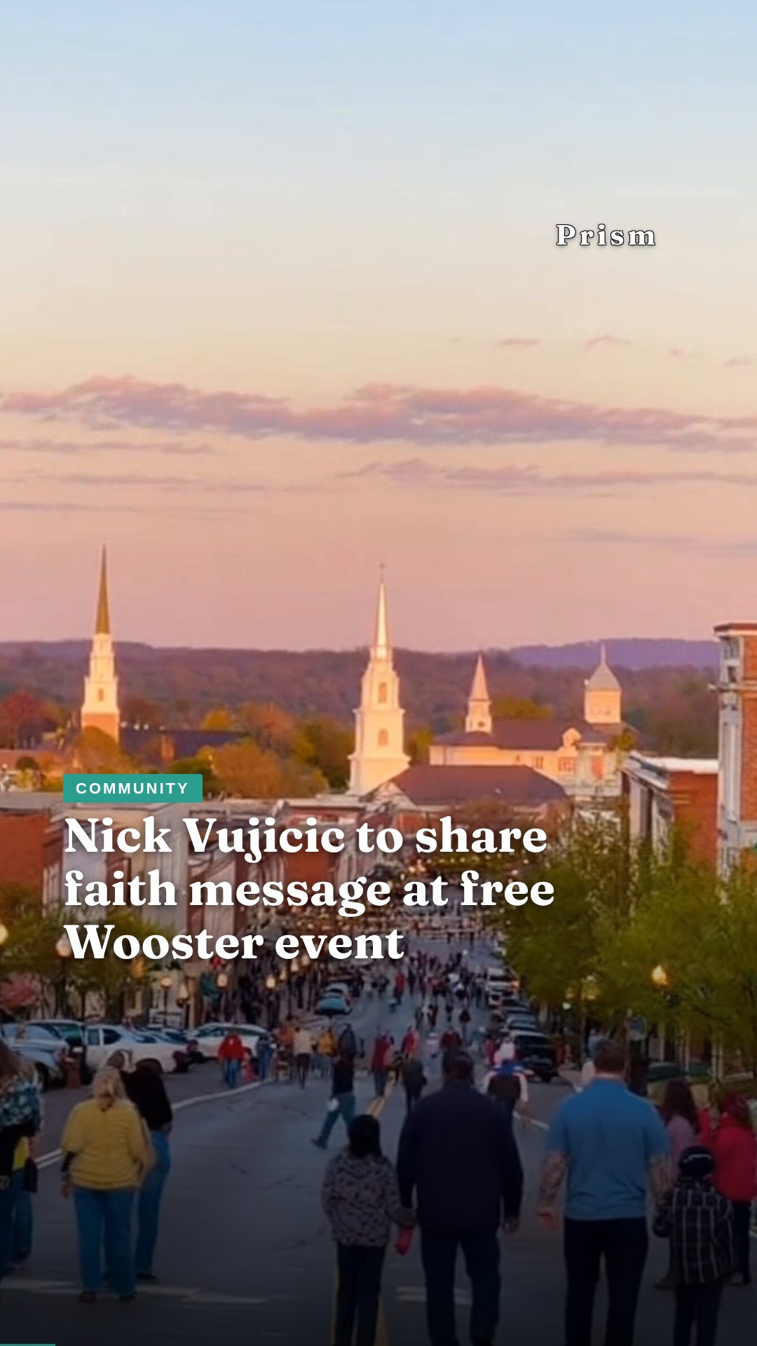 Nick Vujicic to share faith message at free Wooster event