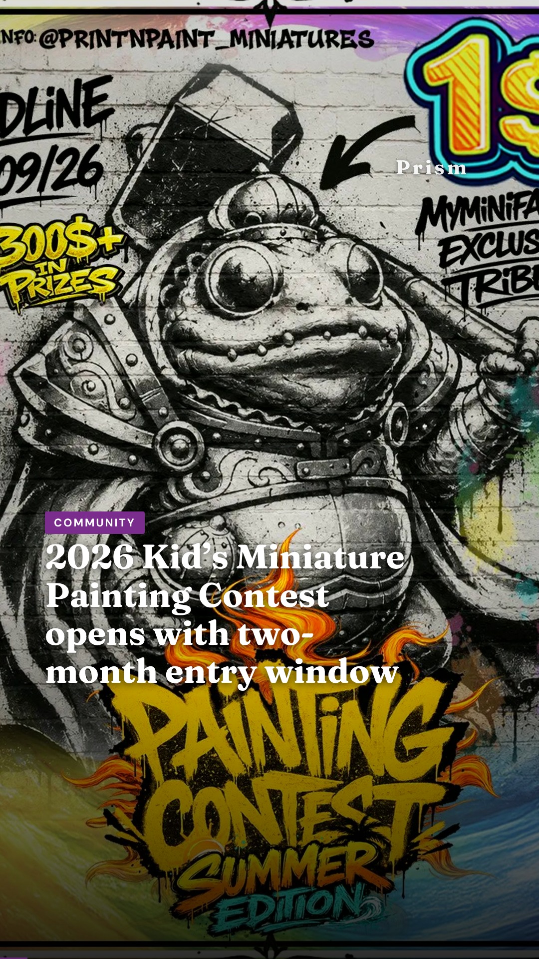 2026 Kid’s Miniature Painting Contest opens with two-month entry window