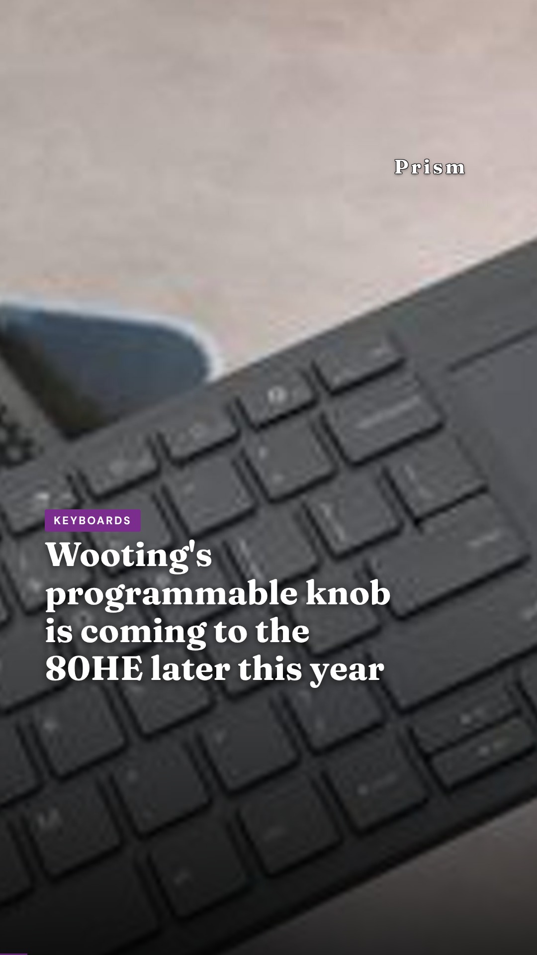 Wooting's programmable knob is coming to the 80HE later this year