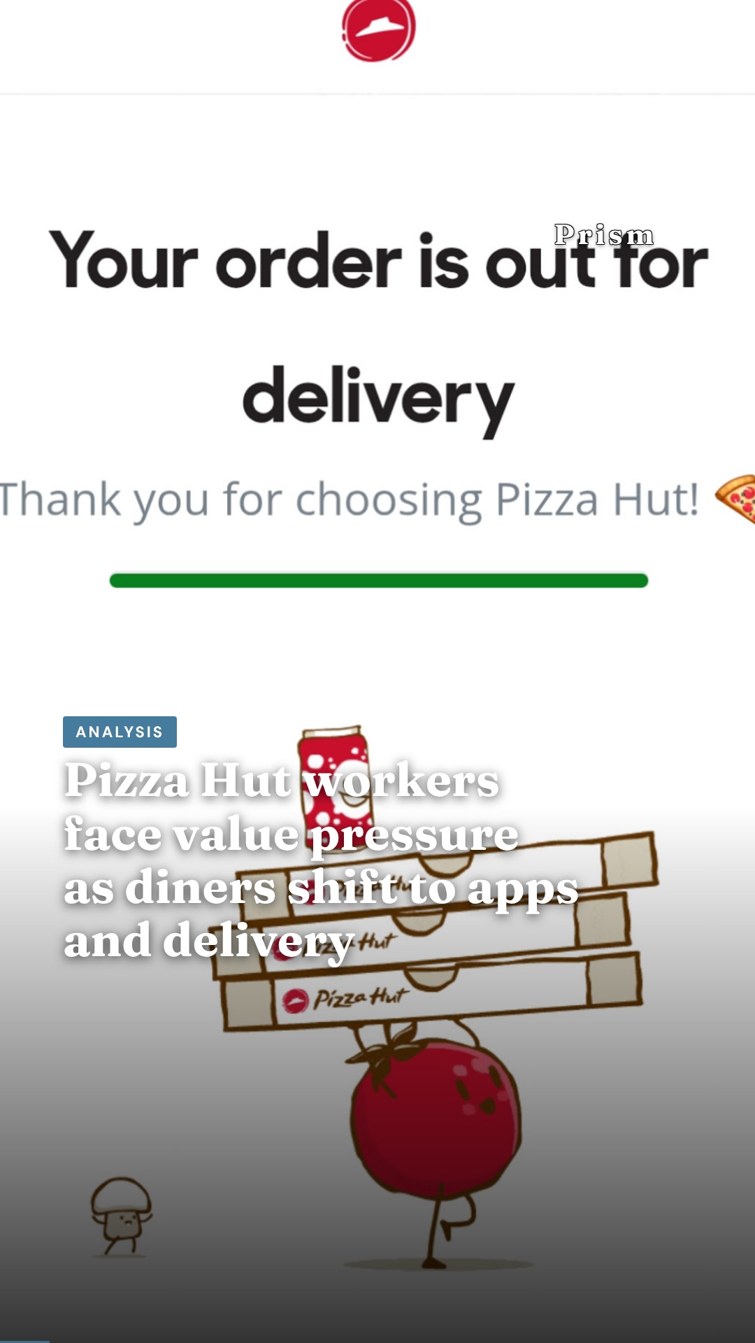 Pizza Hut workers face value pressure as diners shift to apps and delivery