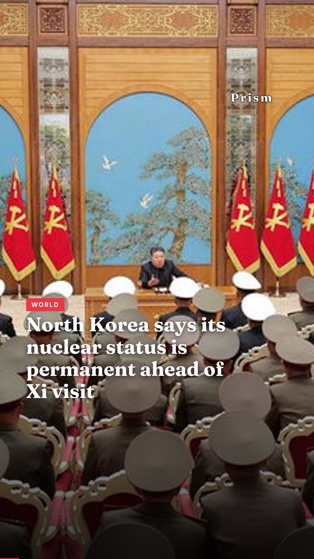 North Korea says its nuclear status is permanent ahead of Xi visit