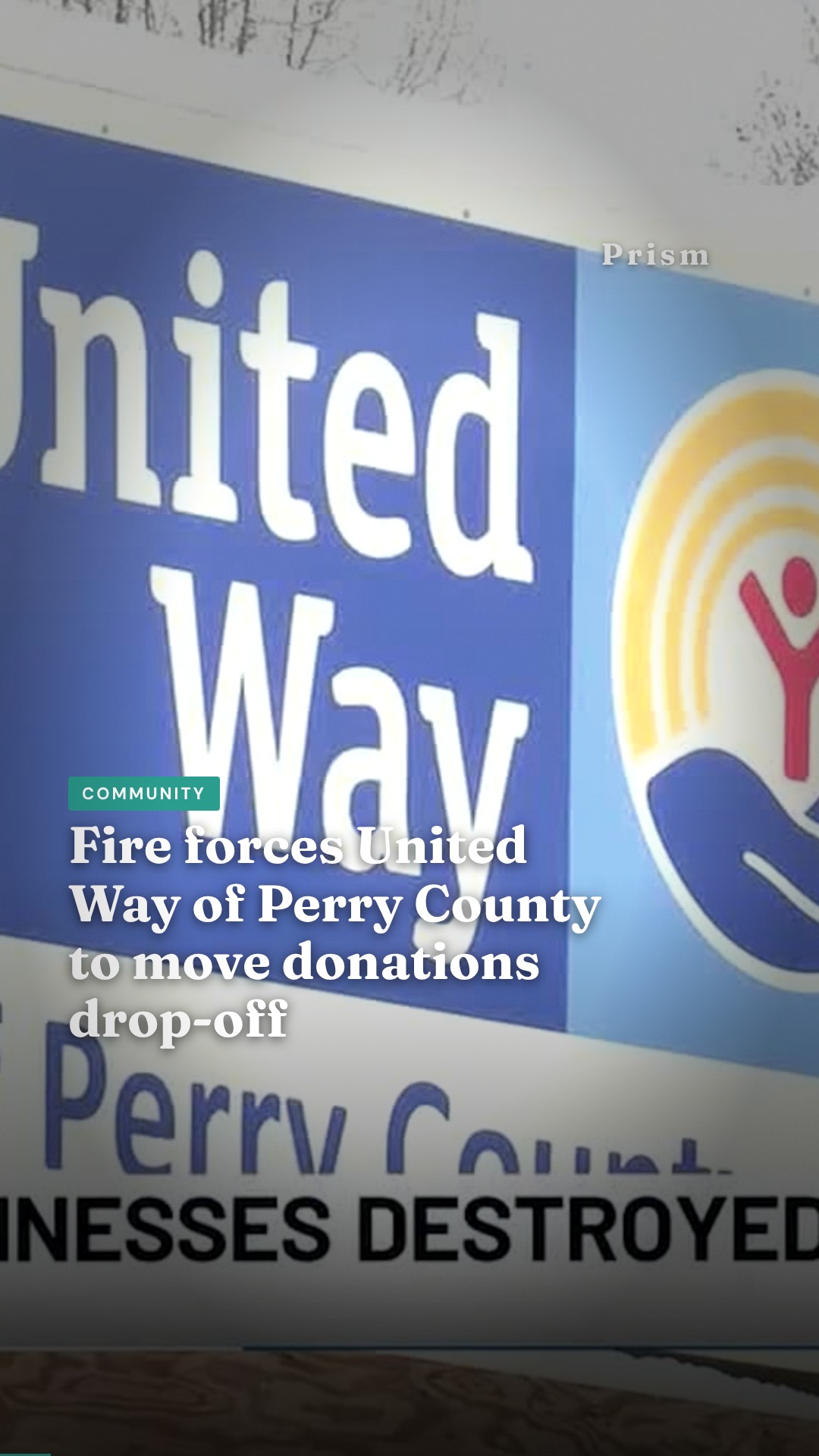 Fire forces United Way of Perry County to move donations drop-off