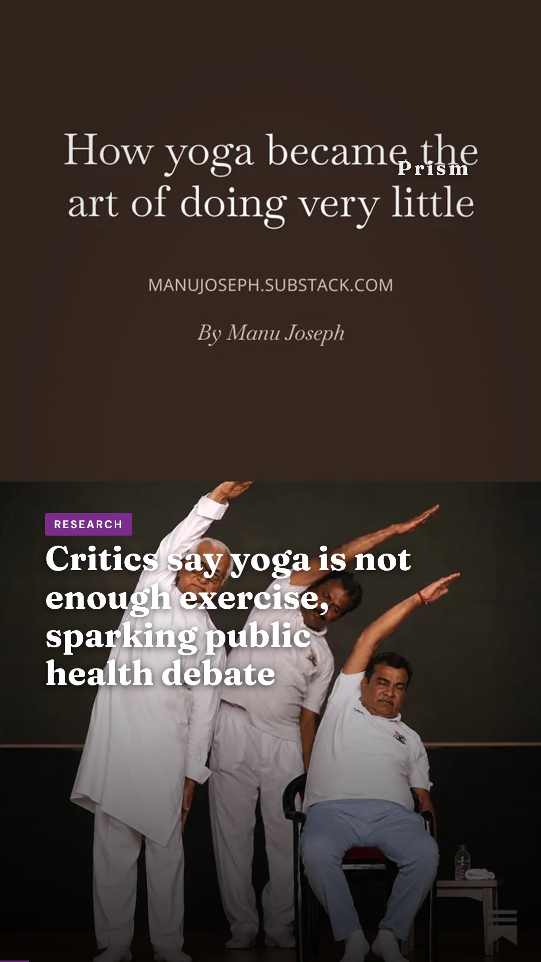 Critics say yoga is not enough exercise, sparking public health debate