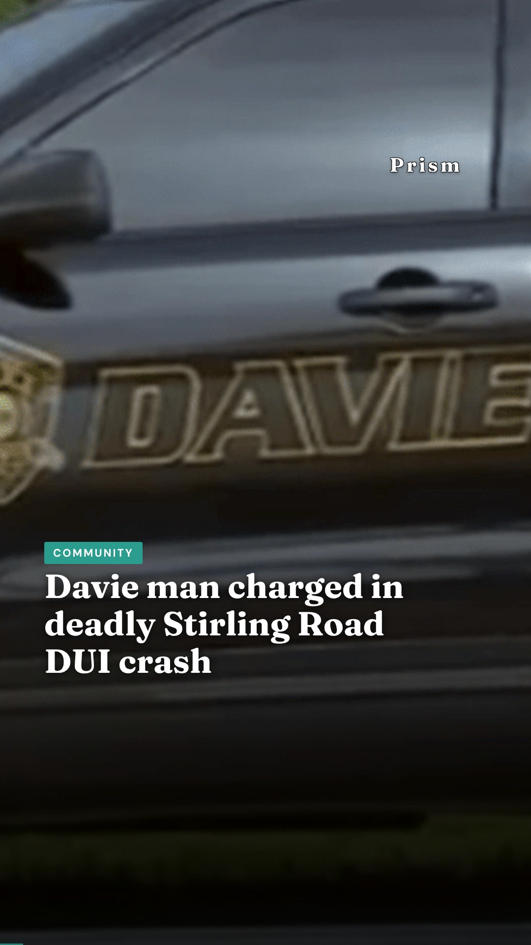 Davie man charged in deadly Stirling Road DUI crash