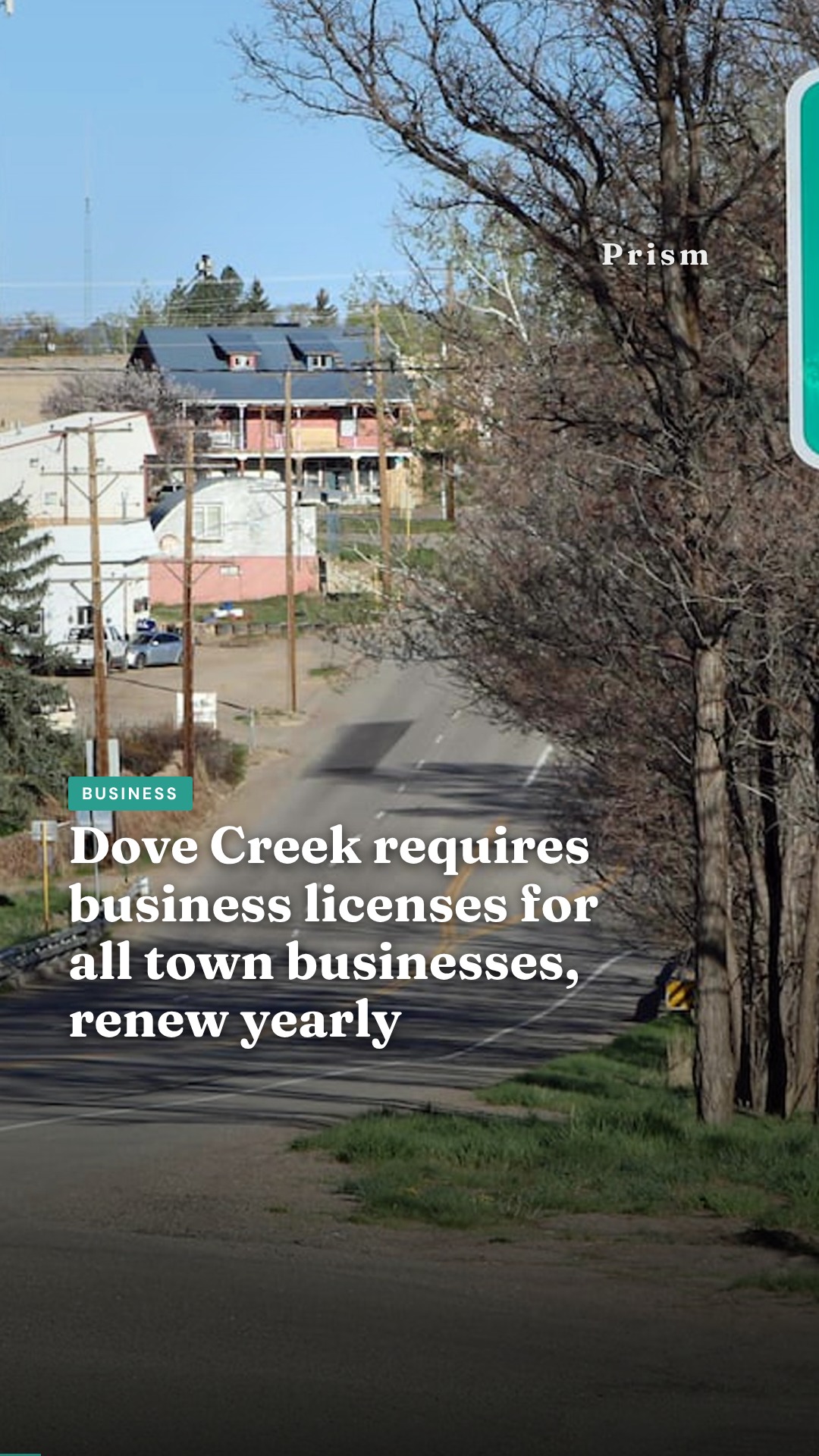 Dove Creek requires business licenses for all town businesses, renew yearly