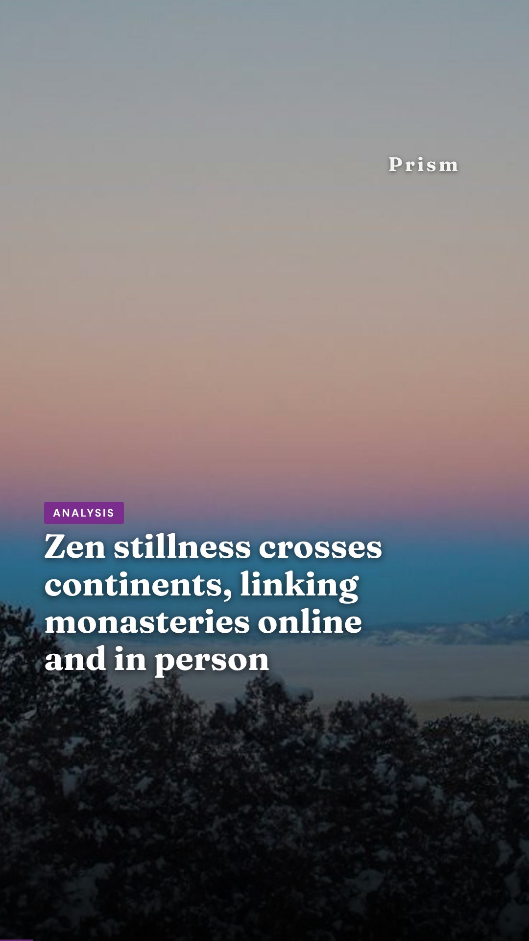 Zen stillness crosses continents, linking monasteries online and in person