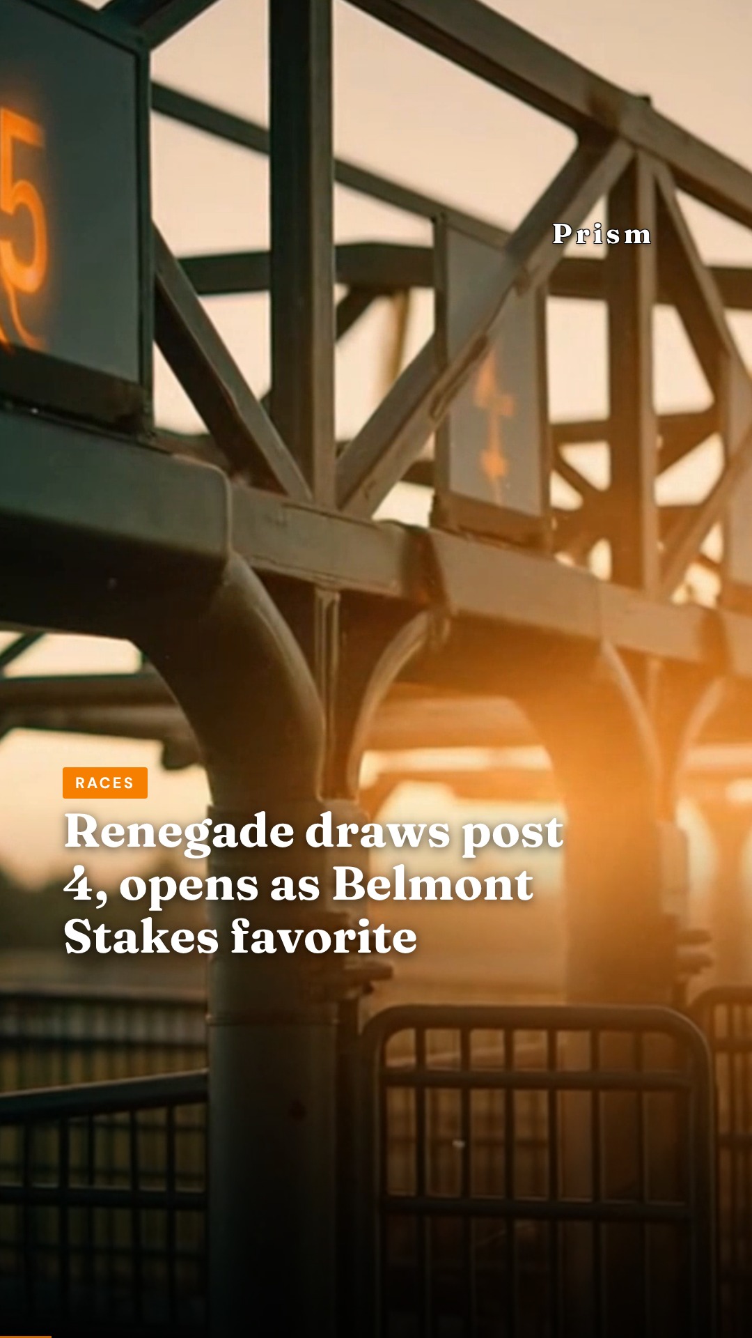Renegade draws post 4, opens as Belmont Stakes favorite