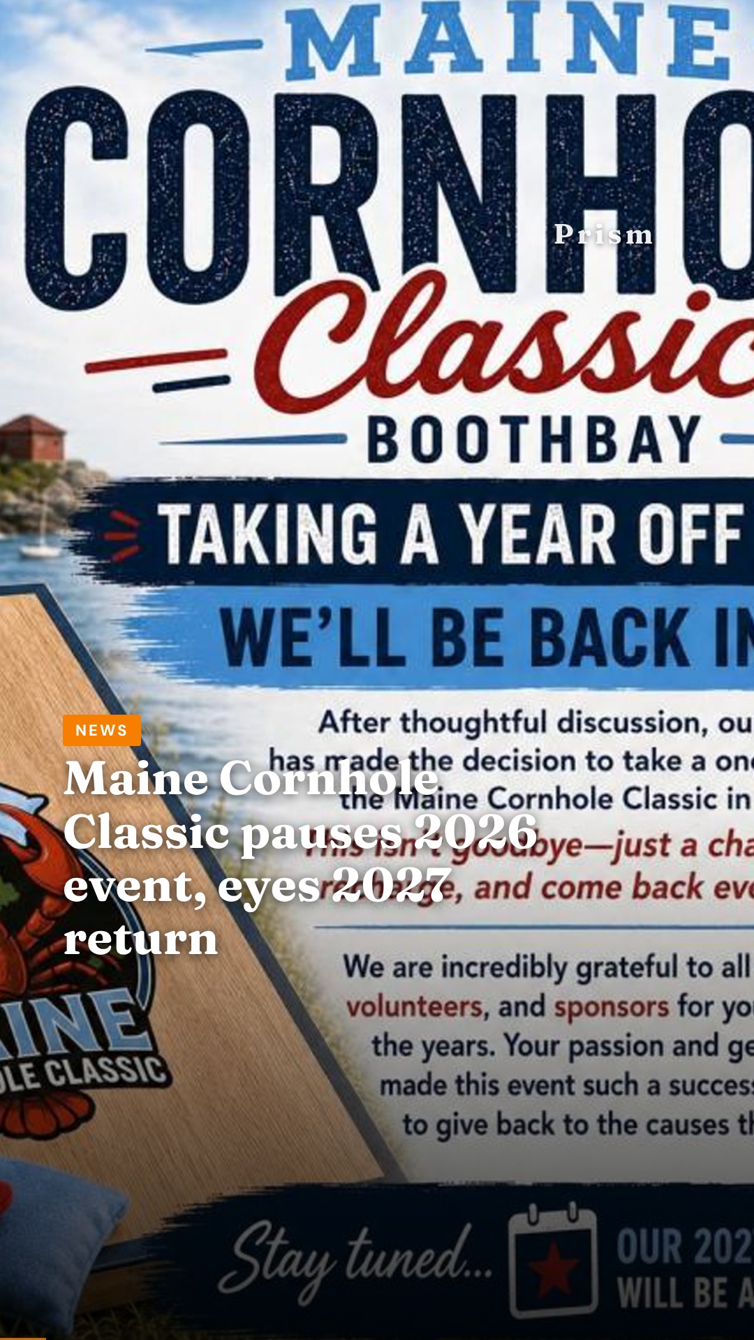 Maine Cornhole Classic pauses 2026 event, eyes 2027 return