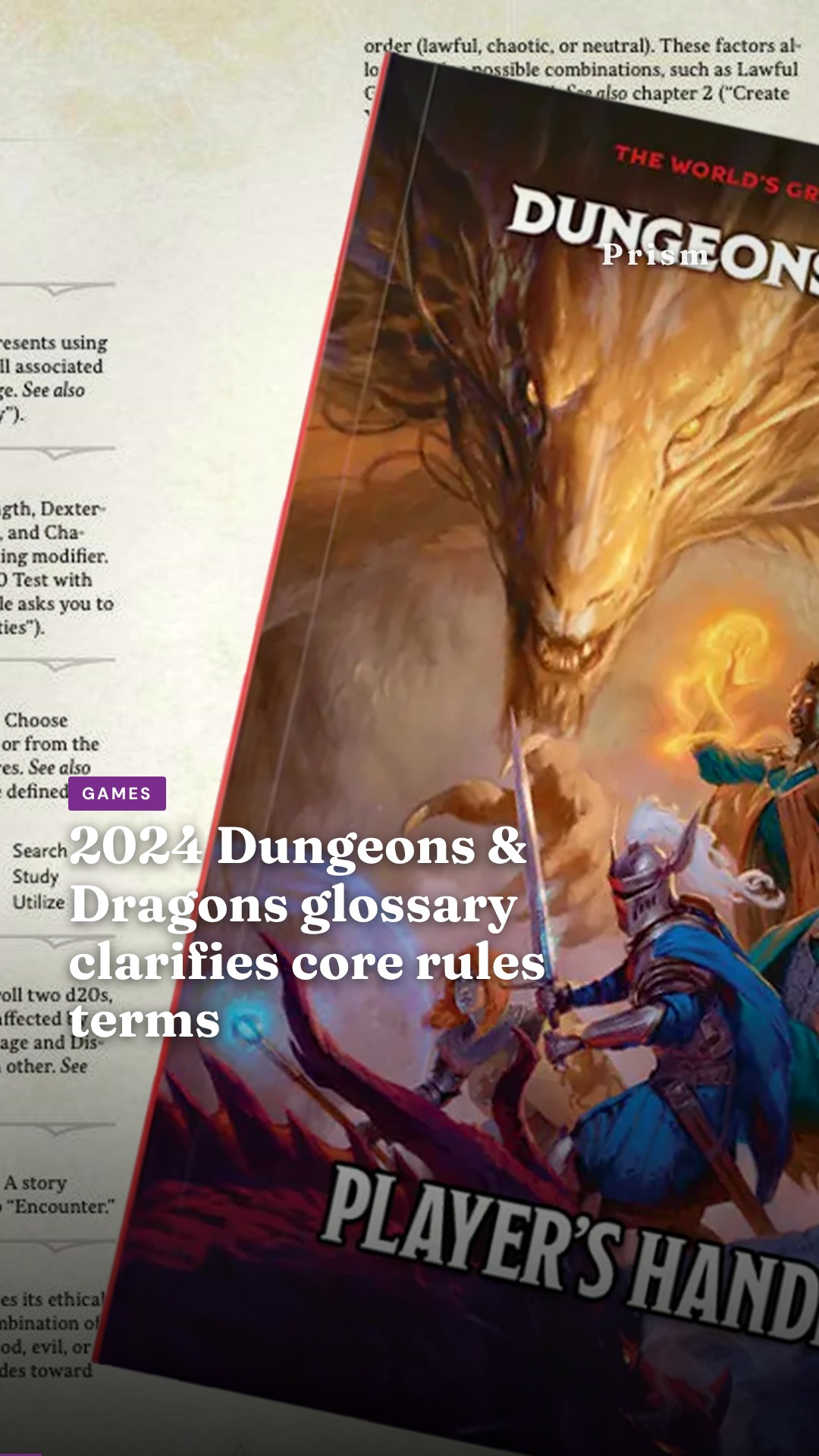 2024 Dungeons & Dragons glossary clarifies core rules terms