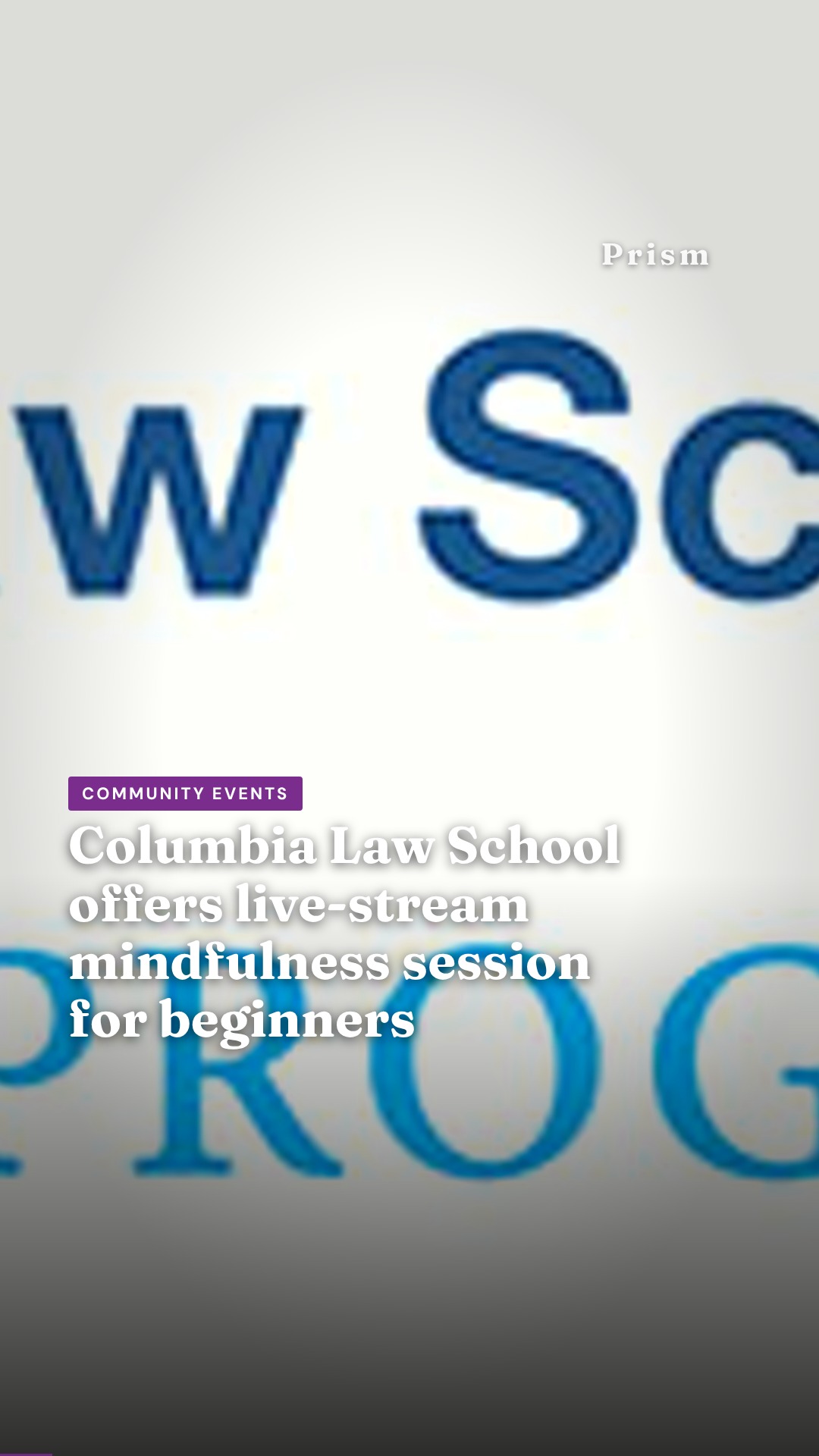 Columbia Law School offers live-stream mindfulness session for beginners