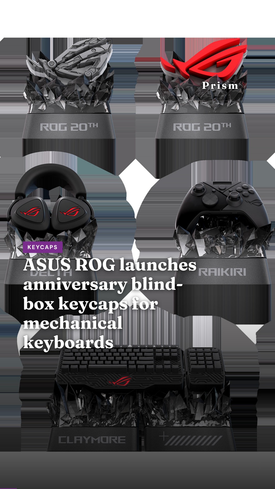 ASUS ROG launches anniversary blind-box keycaps for mechanical keyboards