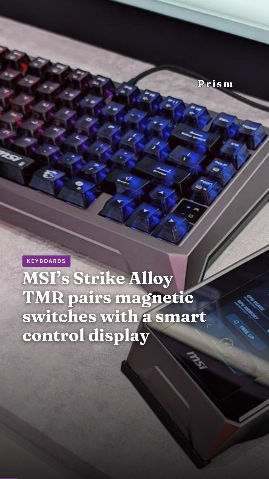 MSI’s Strike Alloy TMR pairs magnetic switches with a smart control display