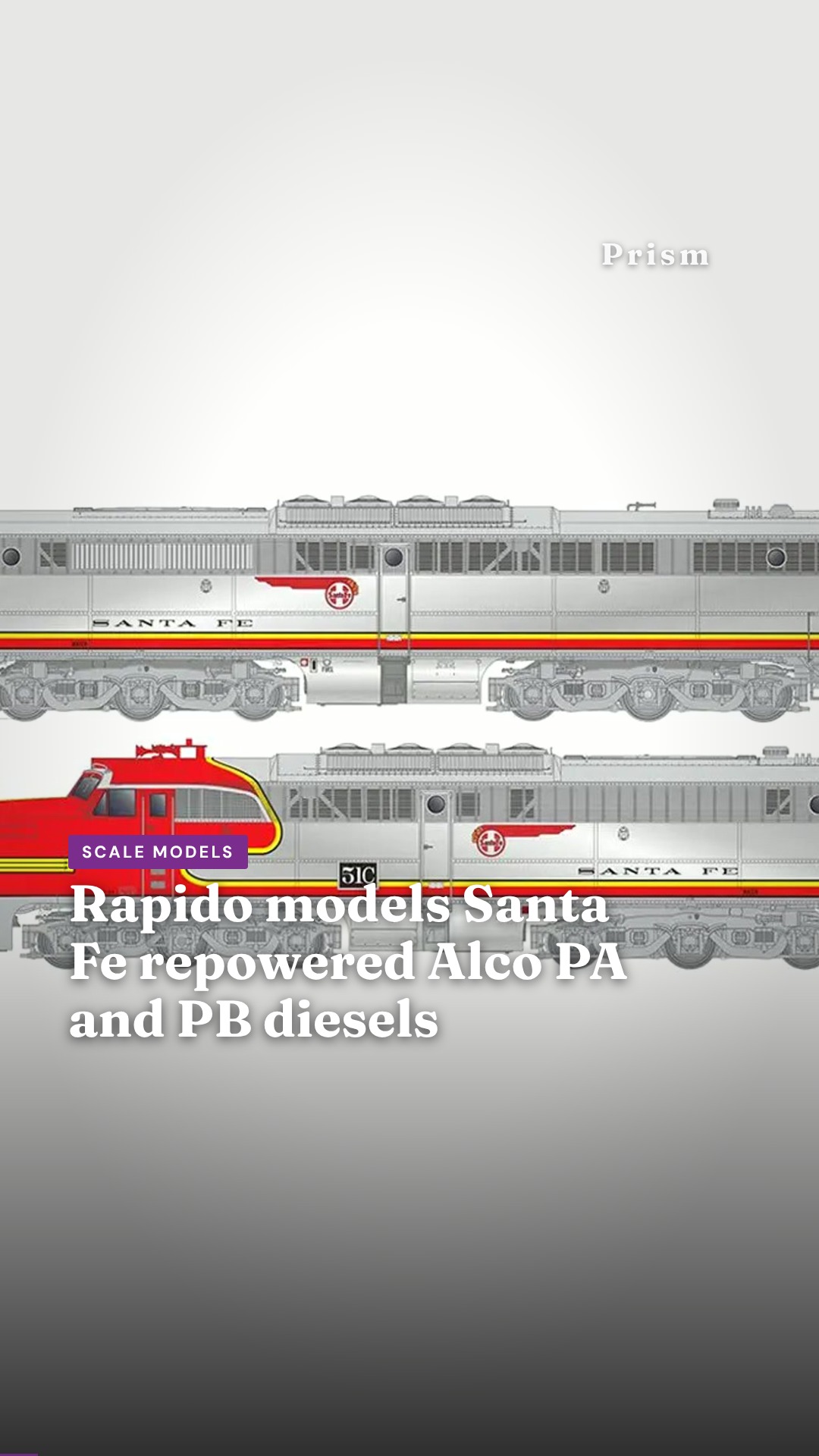 Rapido models Santa Fe repowered Alco PA and PB diesels