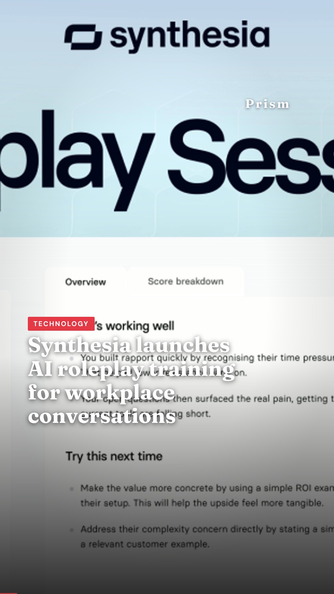 Synthesia launches AI roleplay training for workplace conversations