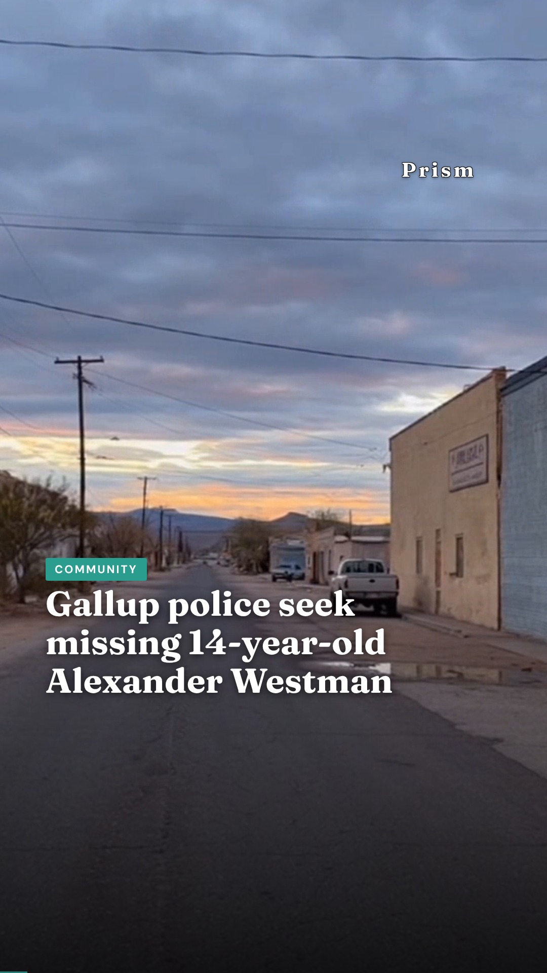 Gallup police seek missing 14-year-old Alexander Westman