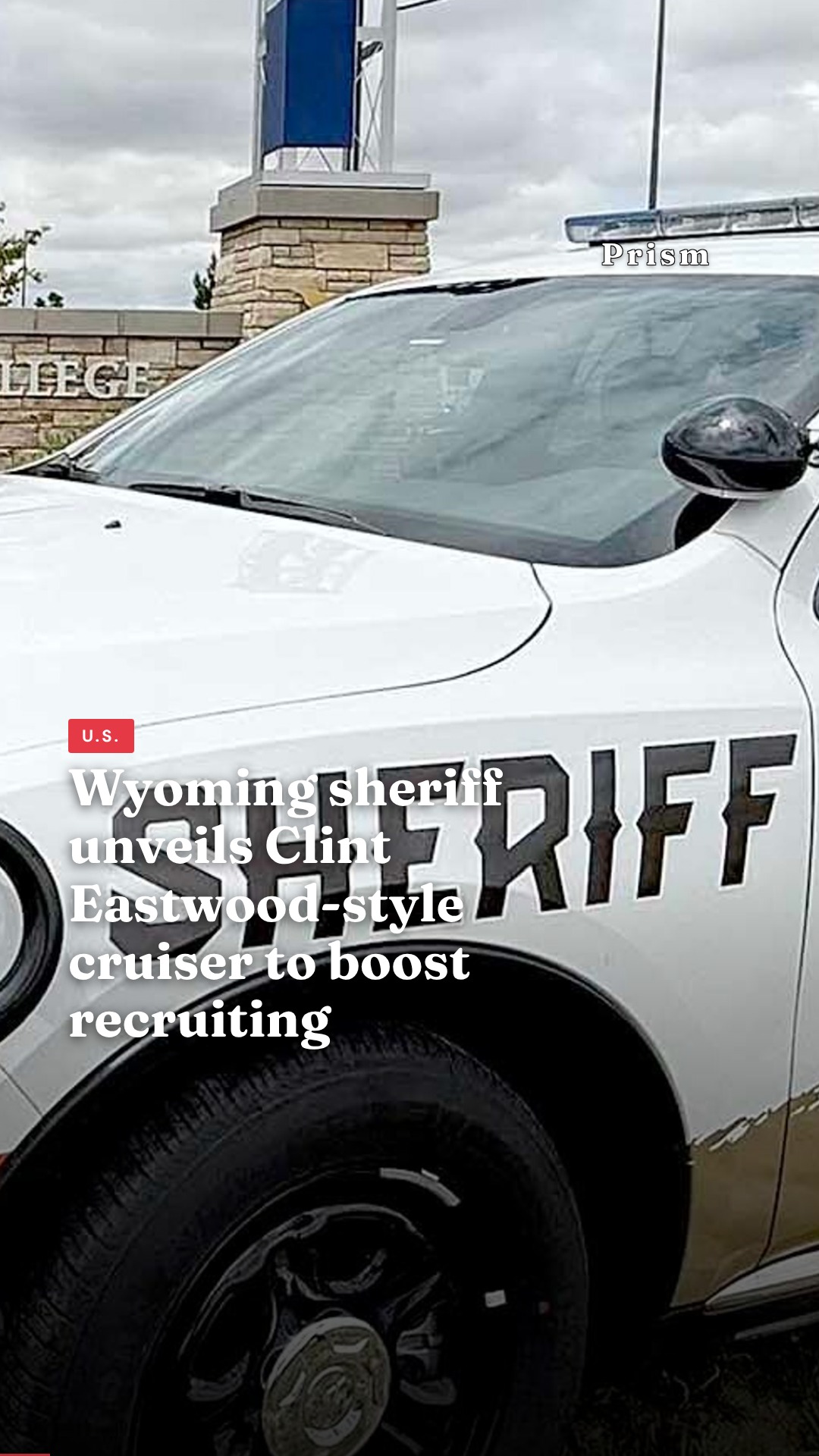 Wyoming sheriff unveils Clint Eastwood-style cruiser to boost recruiting