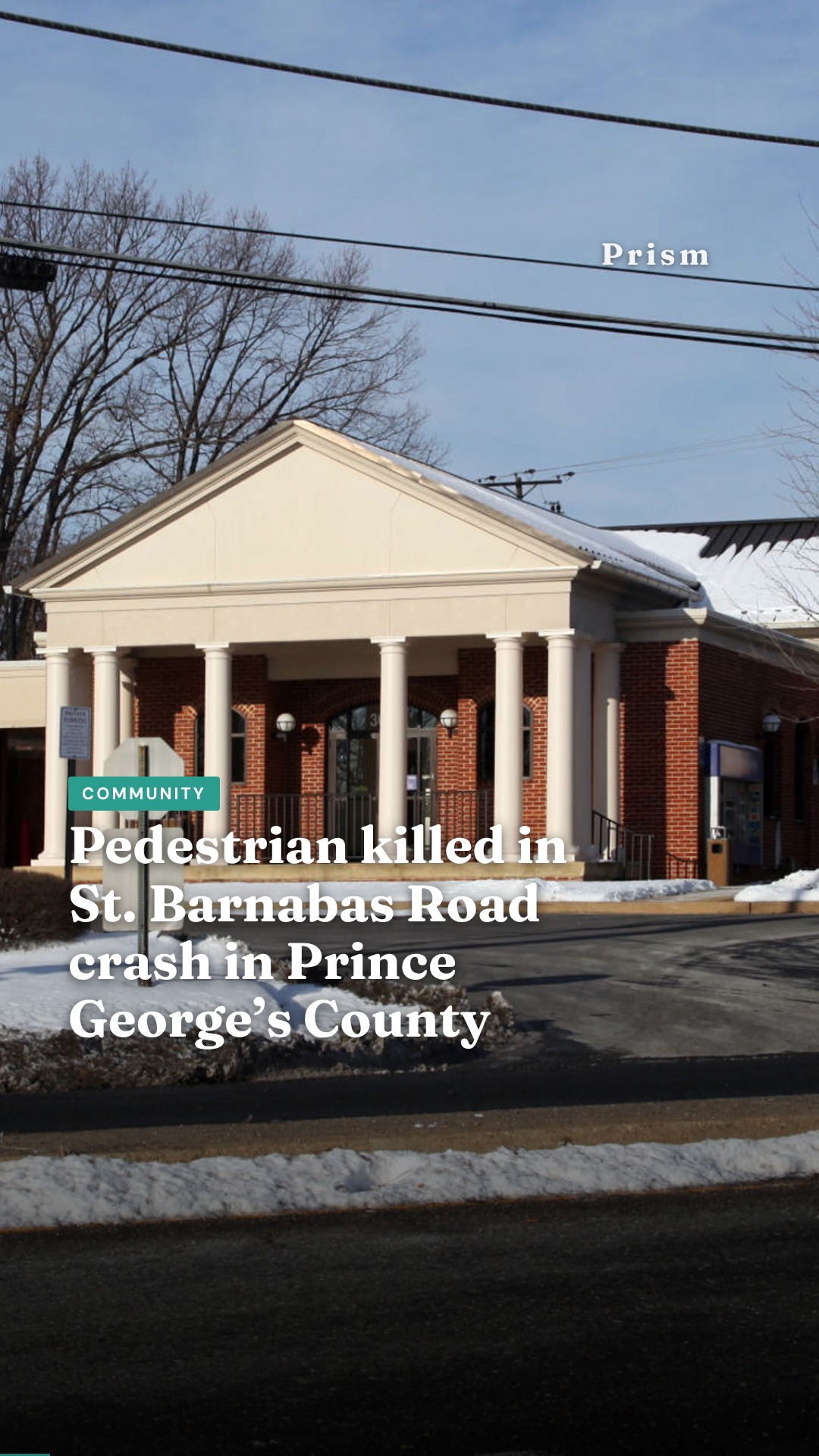 Pedestrian killed in St. Barnabas Road crash in Prince George’s County