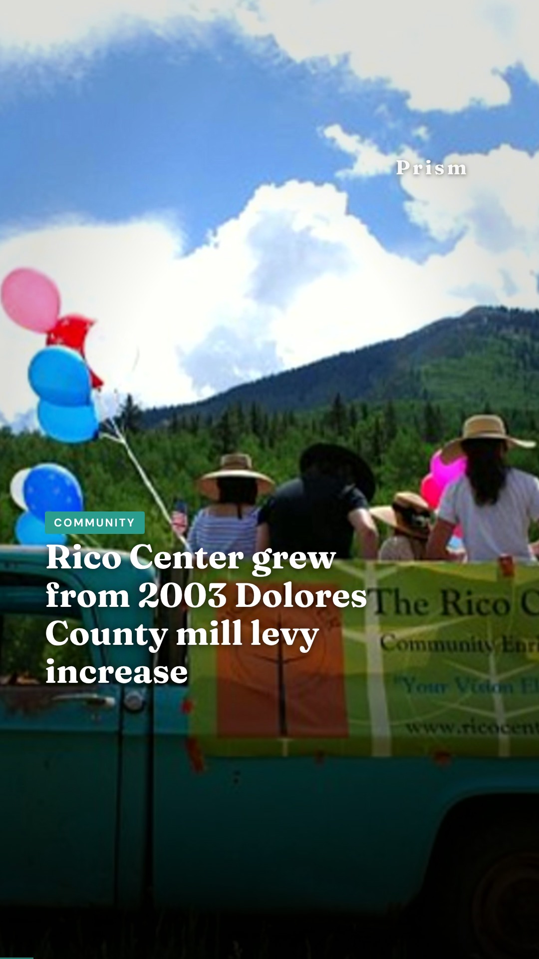 Rico Center grew from 2003 Dolores County mill levy increase