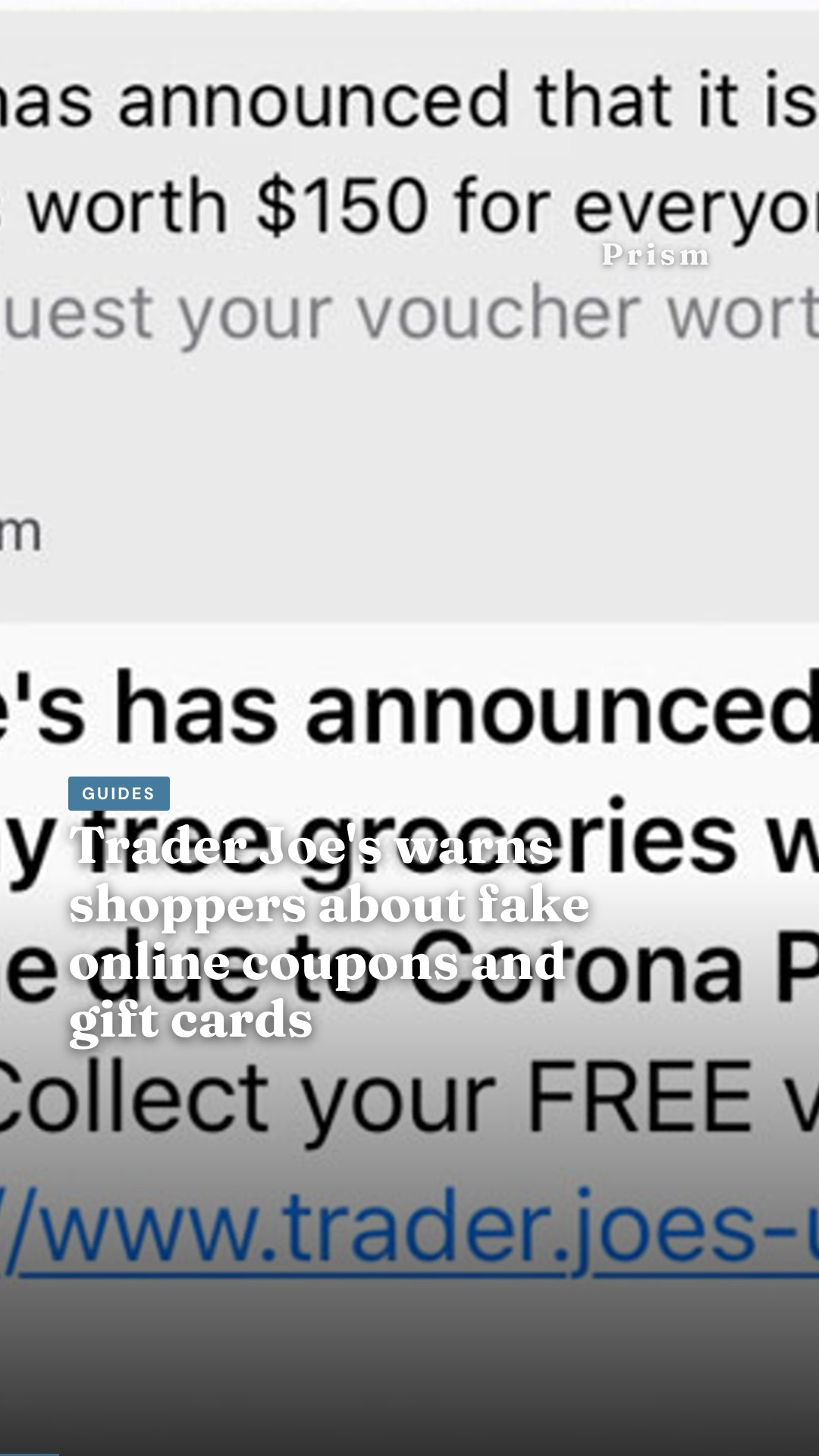 Trader Joe's warns shoppers about fake online coupons and gift cards