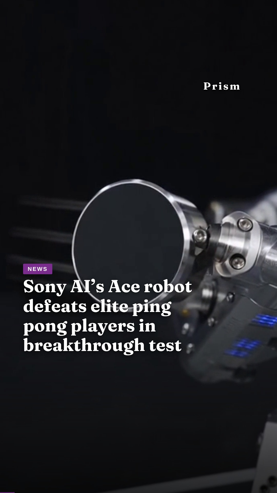 Sony AI’s Ace robot defeats elite ping pong players in breakthrough test