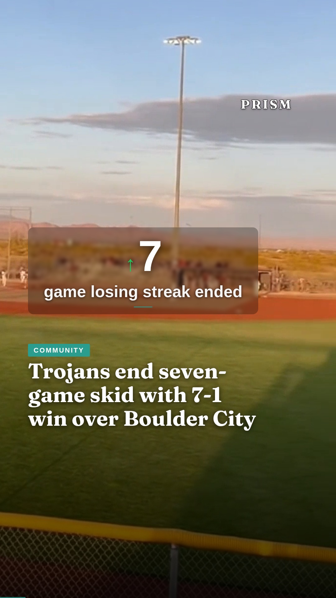 Trojans end seven-game skid with 7-1 win over Boulder City