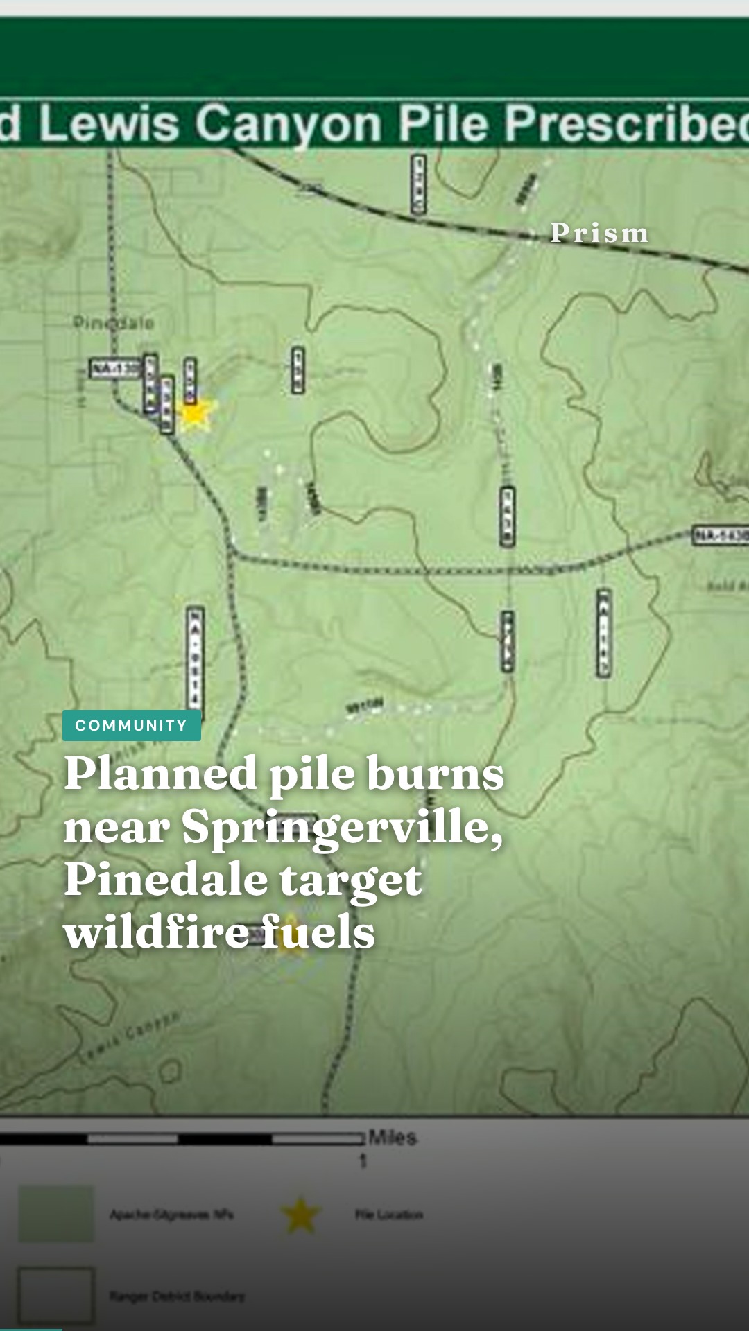 Planned pile burns near Springerville, Pinedale target wildfire fuels