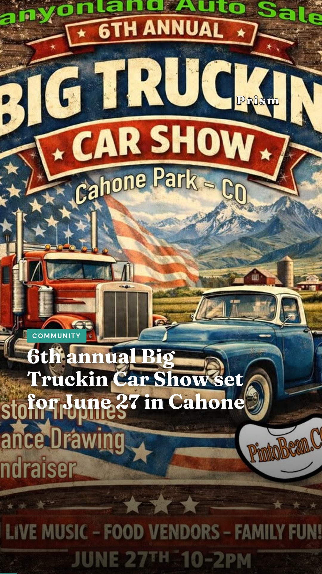 6th annual Big Truckin Car Show set for June 27 in Cahone