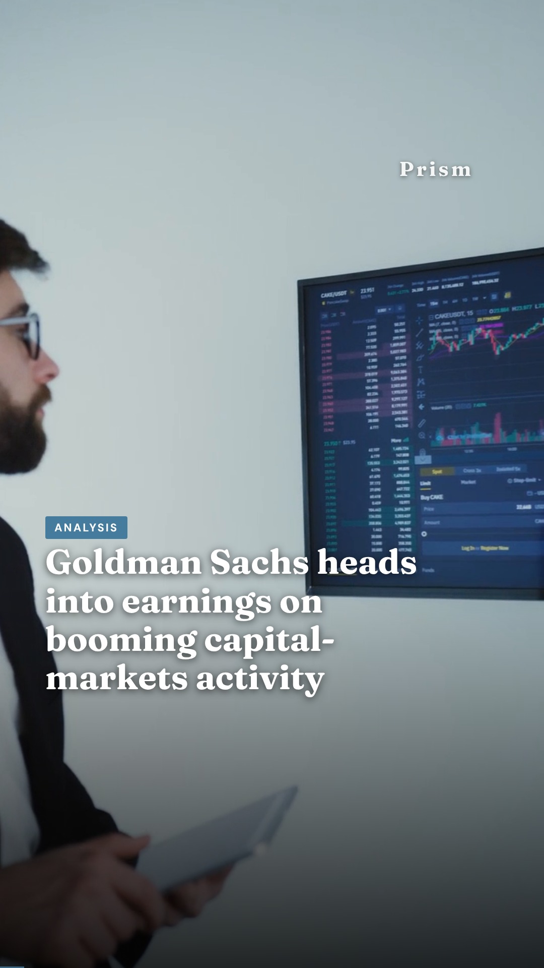 Goldman Sachs heads into earnings on booming capital-markets activity