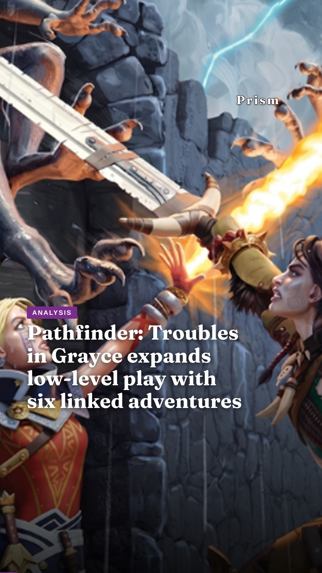 Pathfinder: Troubles in Grayce expands low-level play with six linked adventures