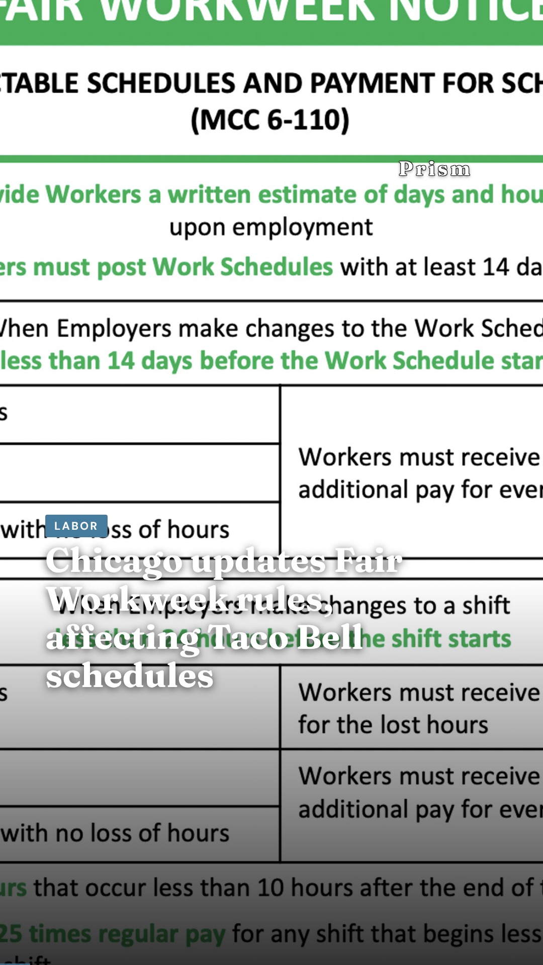 Chicago updates Fair Workweek rules, affecting Taco Bell schedules